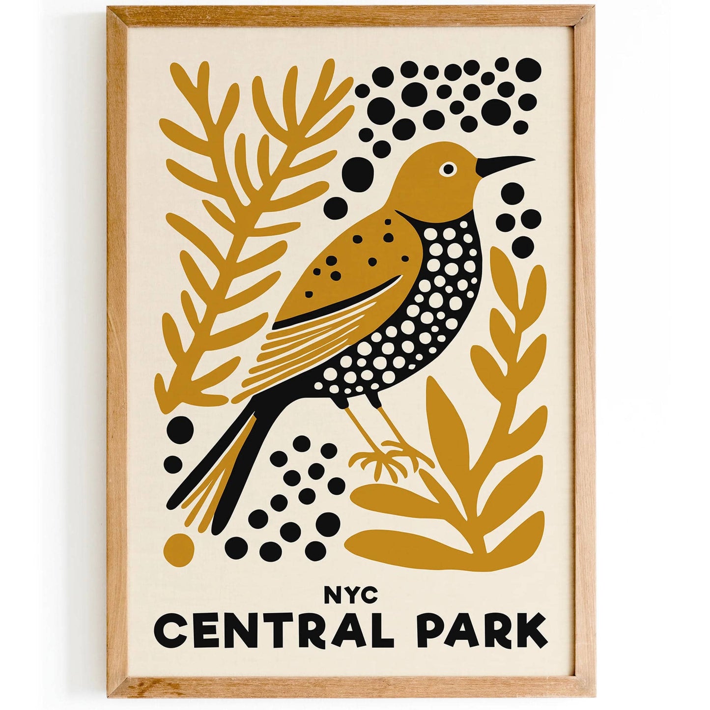 Yellow Bird NYC Central Park Art Print - HypeSheriff