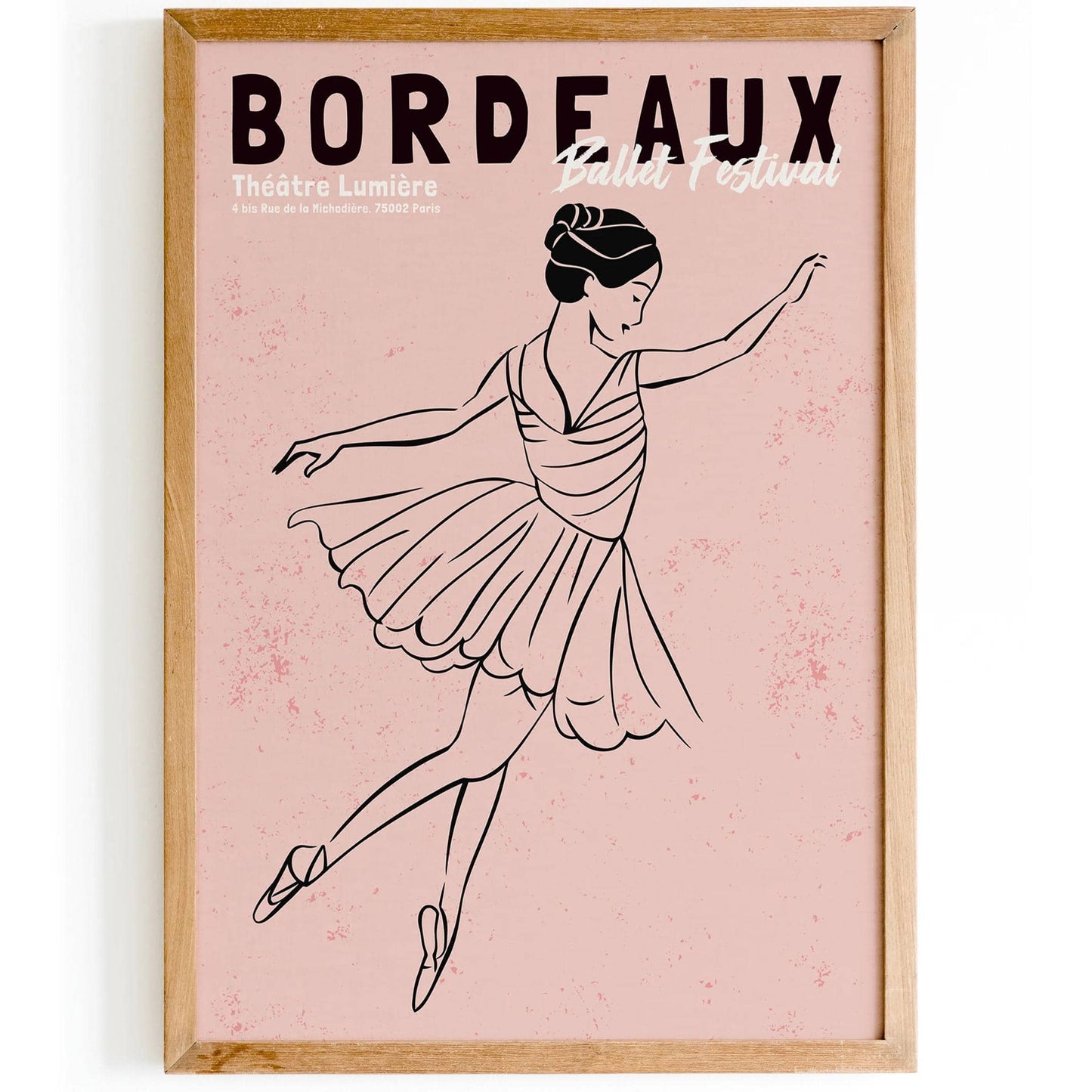Bordeaux French Ballerina Poster - HypeSheriff