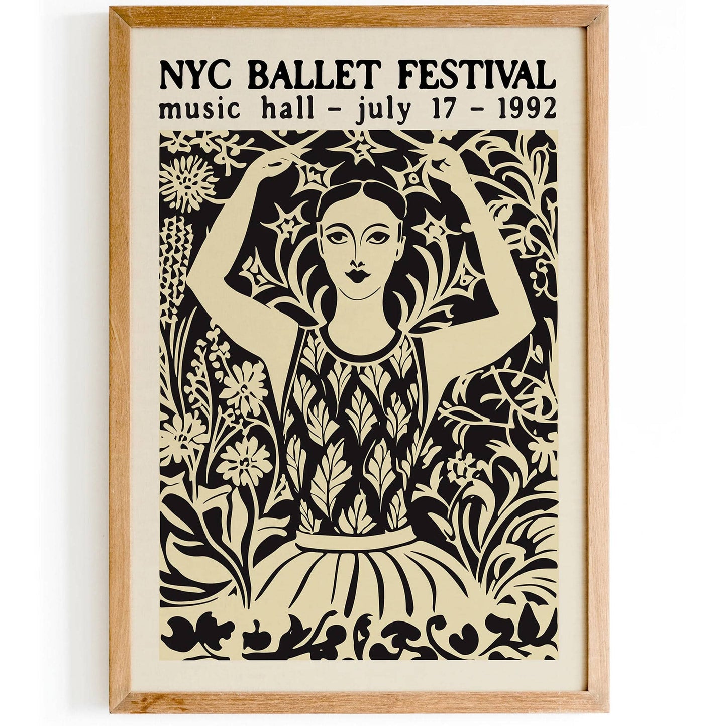 NYC Ballet Festival Linocut Poster - HypeSheriff
