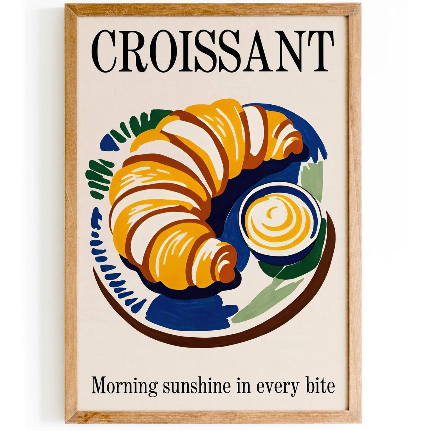 Breakfast Delight Croissant Poster