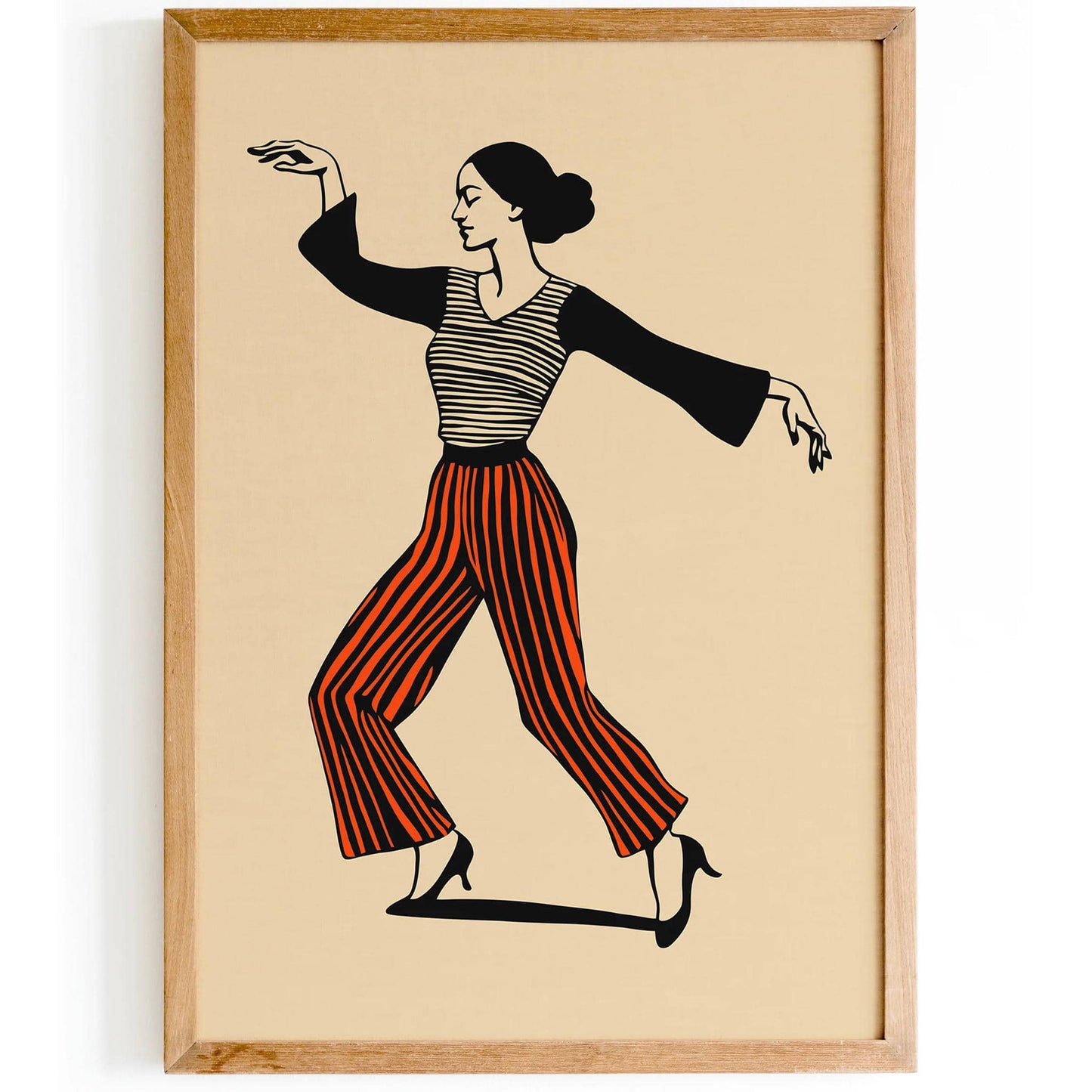 Dancing Woman Retro Poster - HypeSheriff