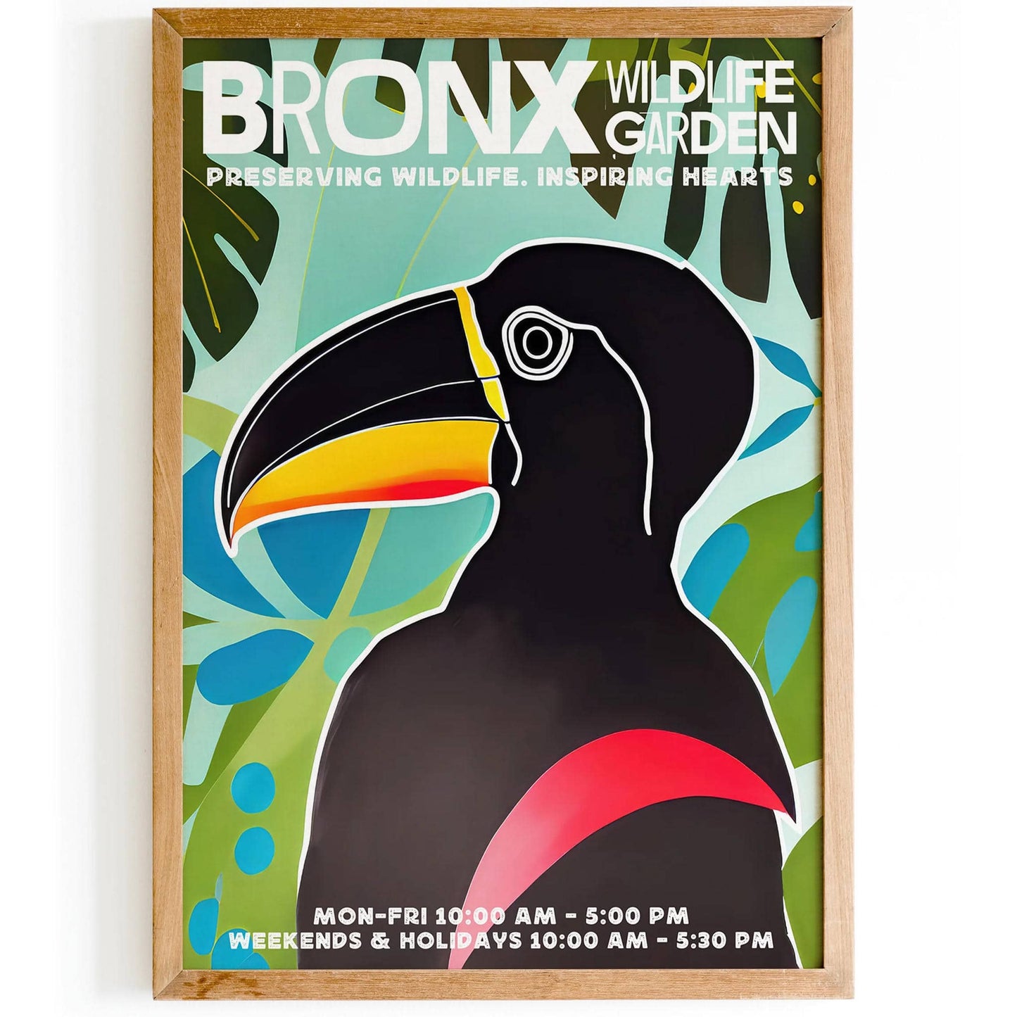 Bronx Wildlife Garden Retro Poster - HypeSheriff