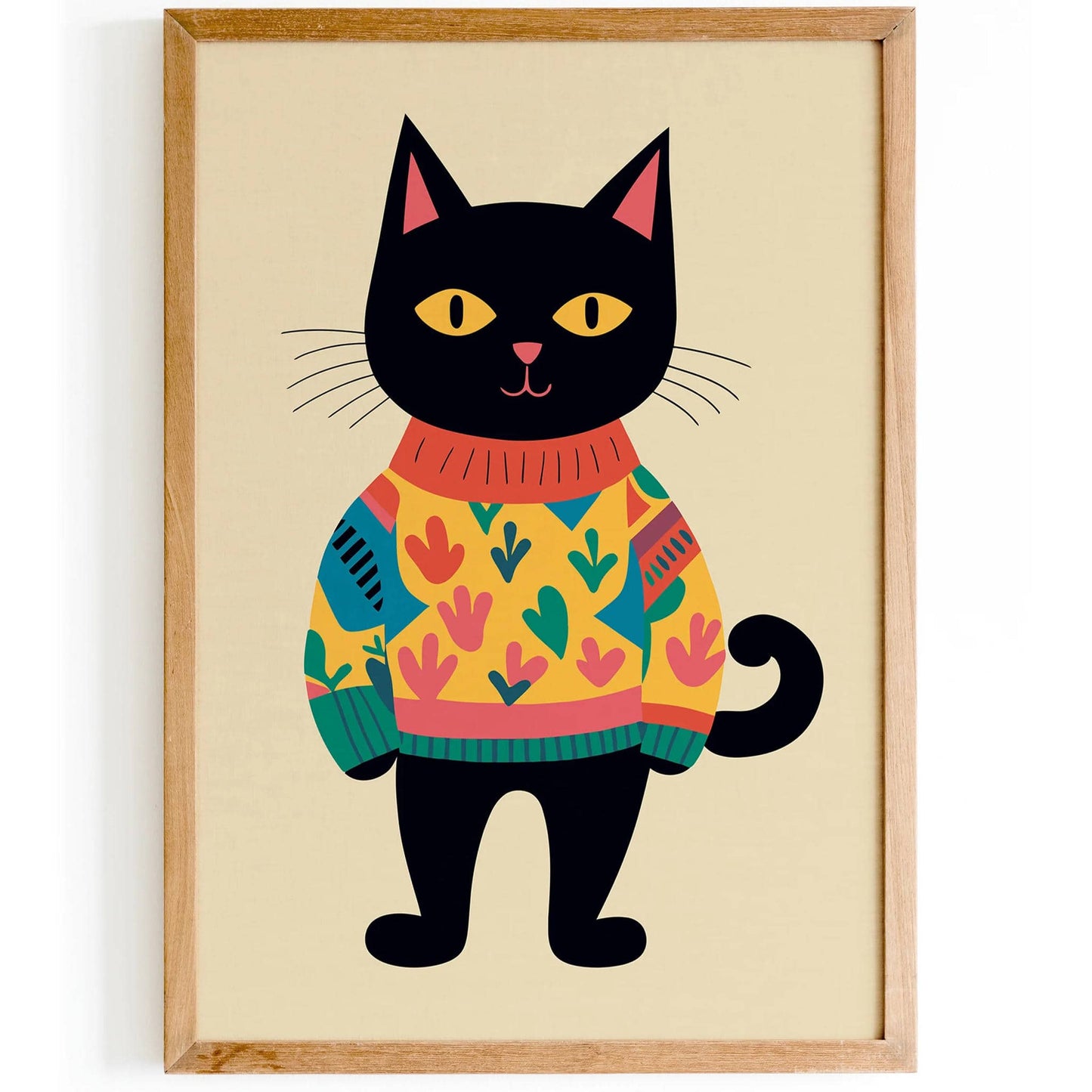 Sweater Cat Funny Art Print - HypeSheriff