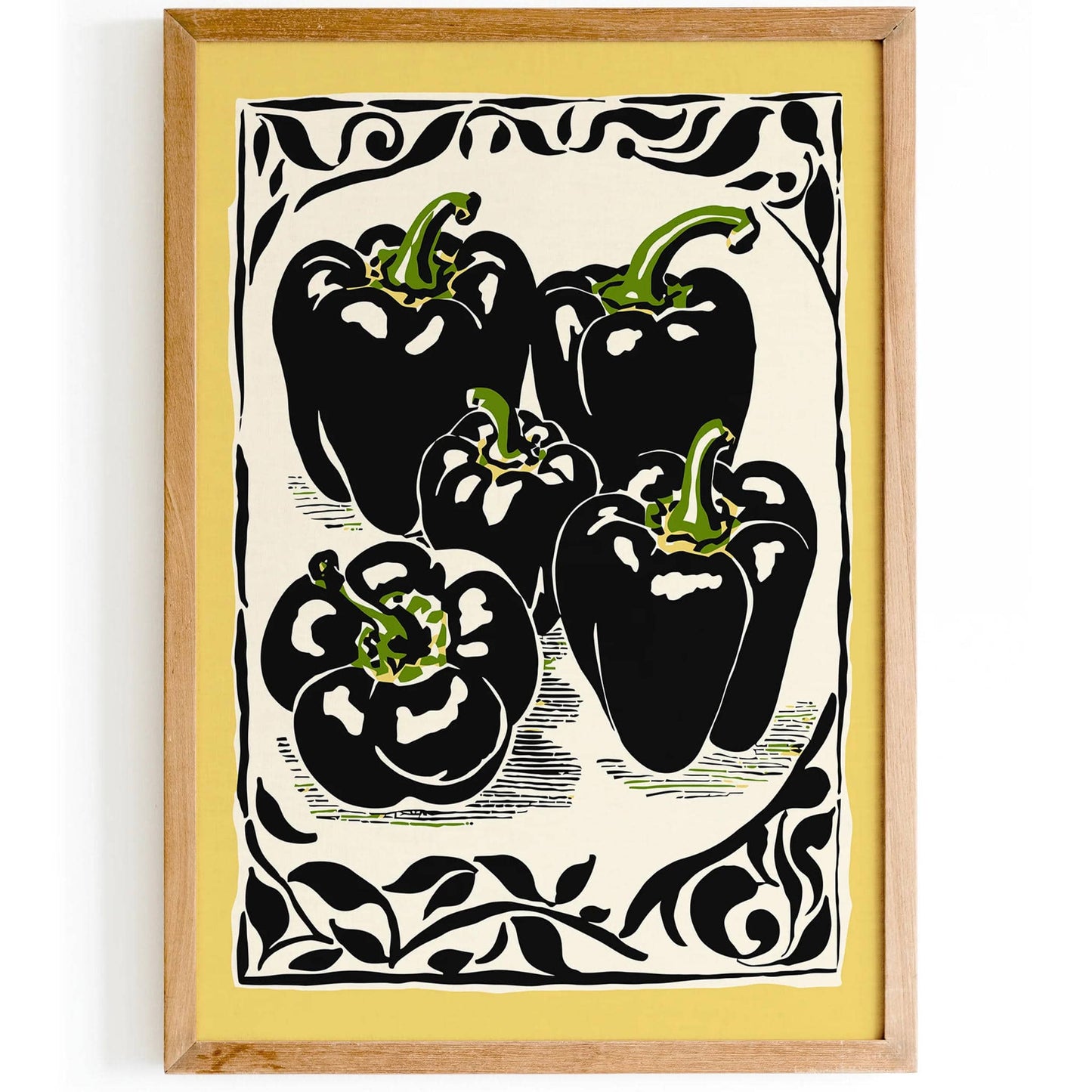 Black Peppers Kitchen Vintage Poster - HypeSheriff