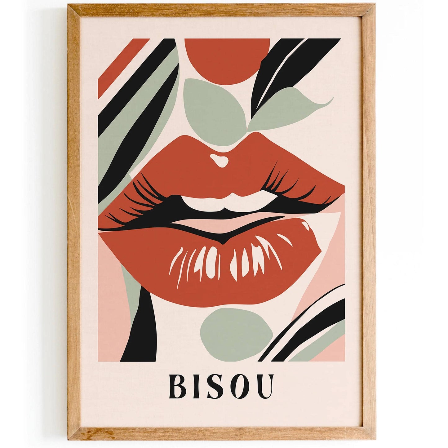 Bisou Modern French Art Print 2024 - HypeSheriff