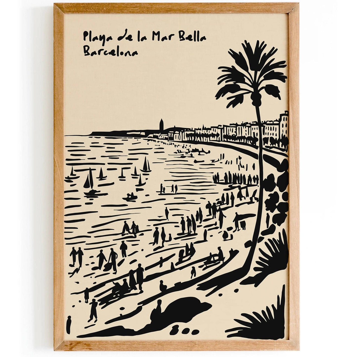 Playa de la Mar Bella Barcelona Poster - HypeSheriff