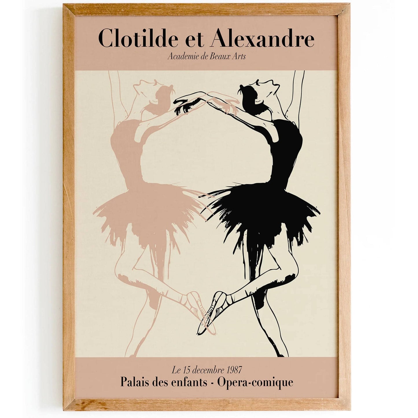 1987 French Ballet Poster Ballerina Wall Art - HypeSheriff