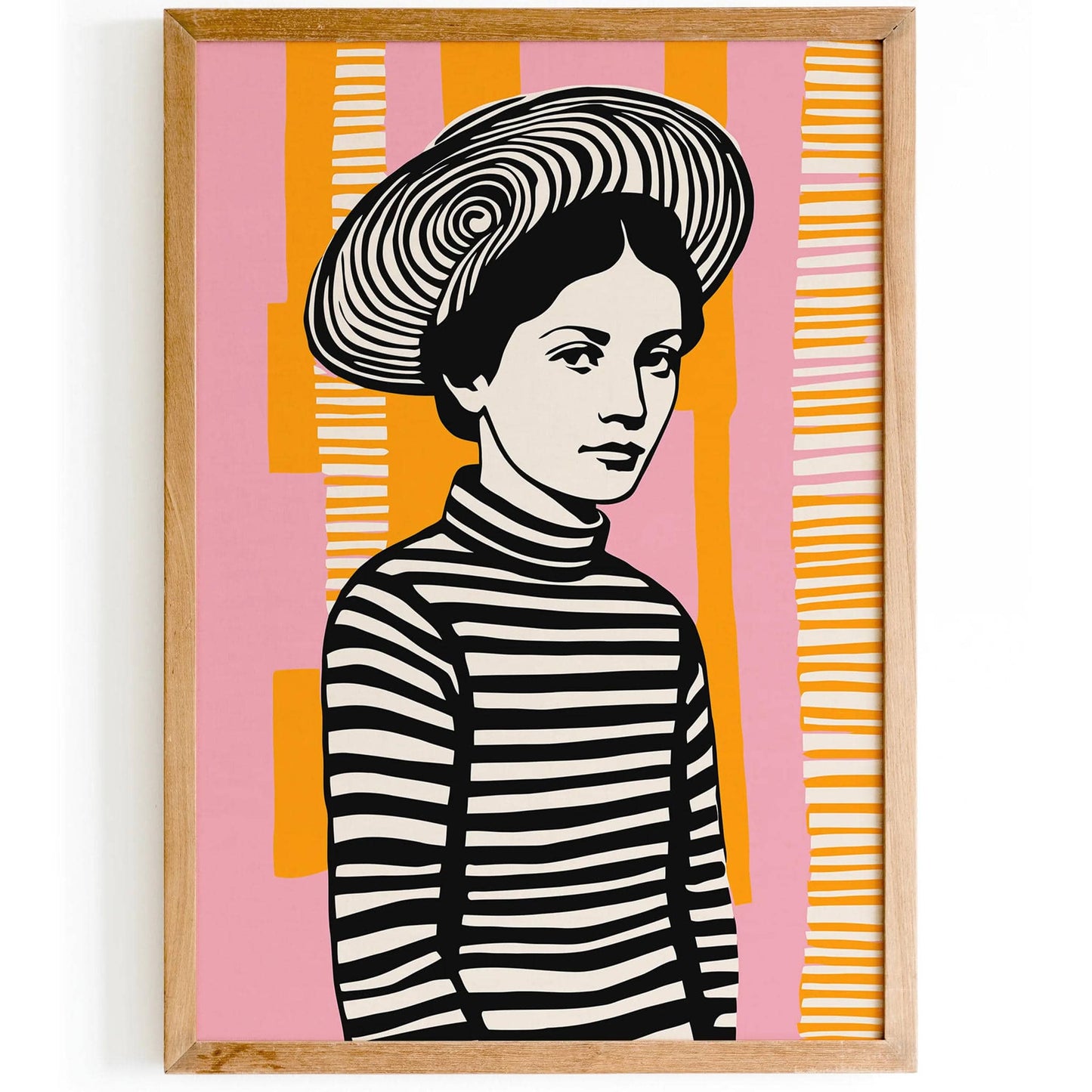 Mid Century Portrait of a Girl Art Print - HypeSheriff
