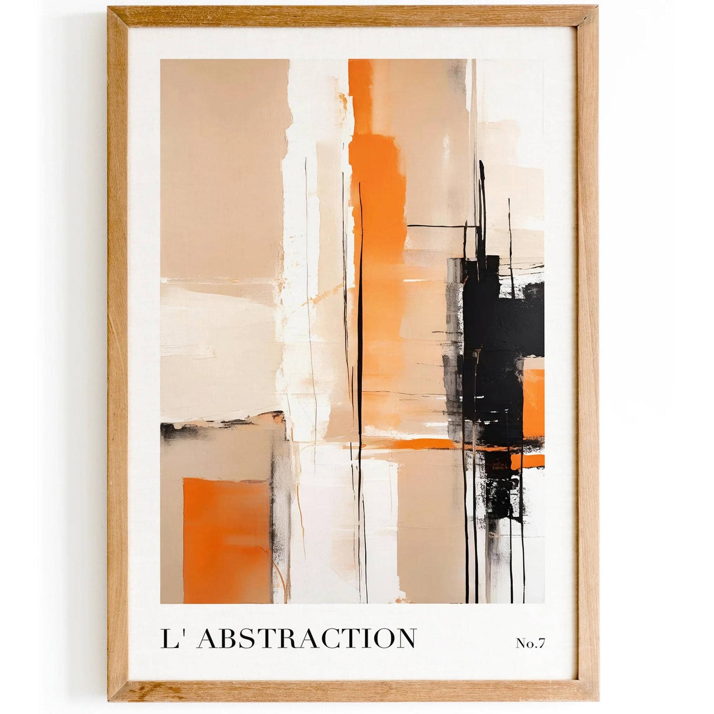 Orange Abstract Painting No.7 Wall Art - HypeSheriff