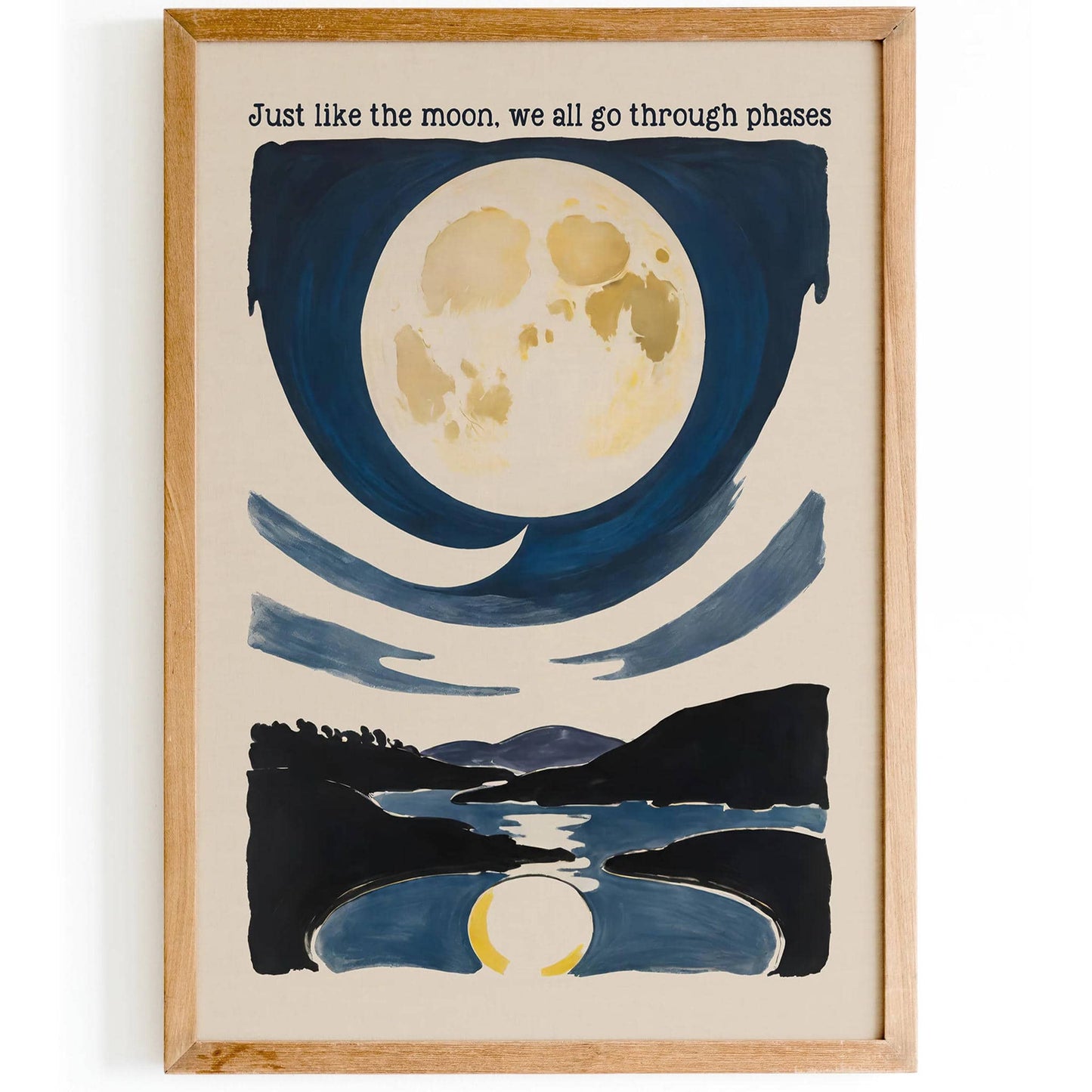 Moon Phases Motivational Wall Art