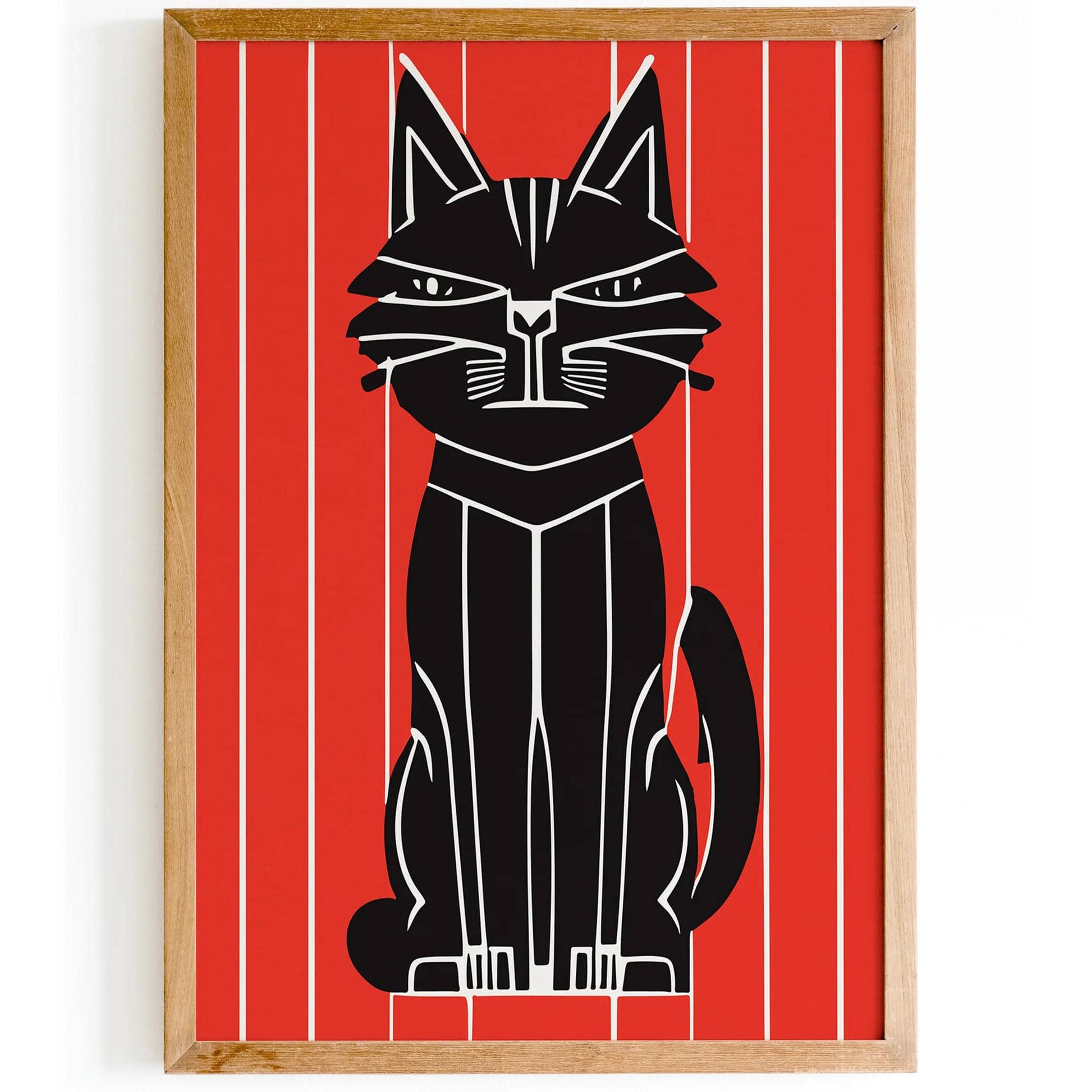 Japanese Cat Artwork Wall Art - HypeSheriff