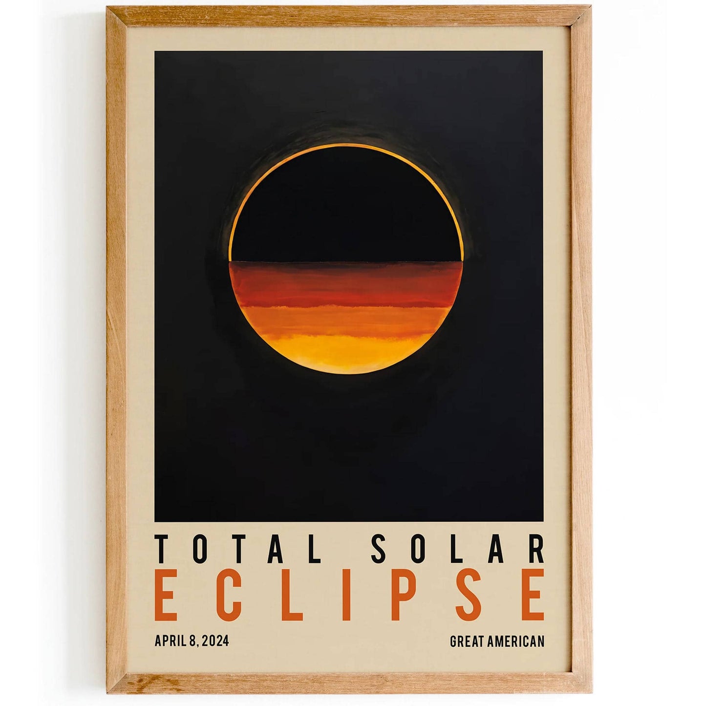 Solar Eclipse Print, Great American Eclipse Wall Art - HypeSheriff