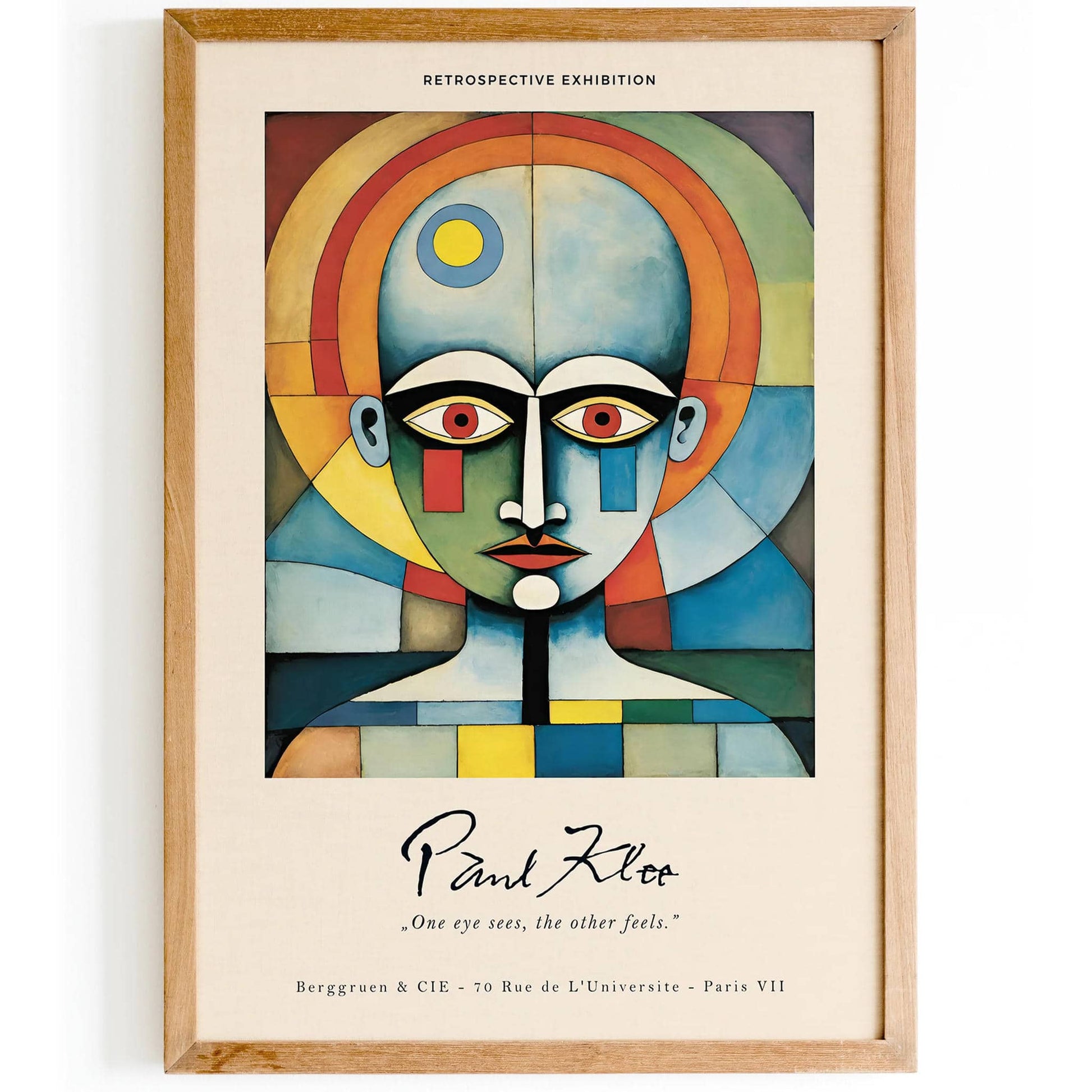 Vintage Paul Klee Poster: Abstract Retrospective Print - HypeSheriff