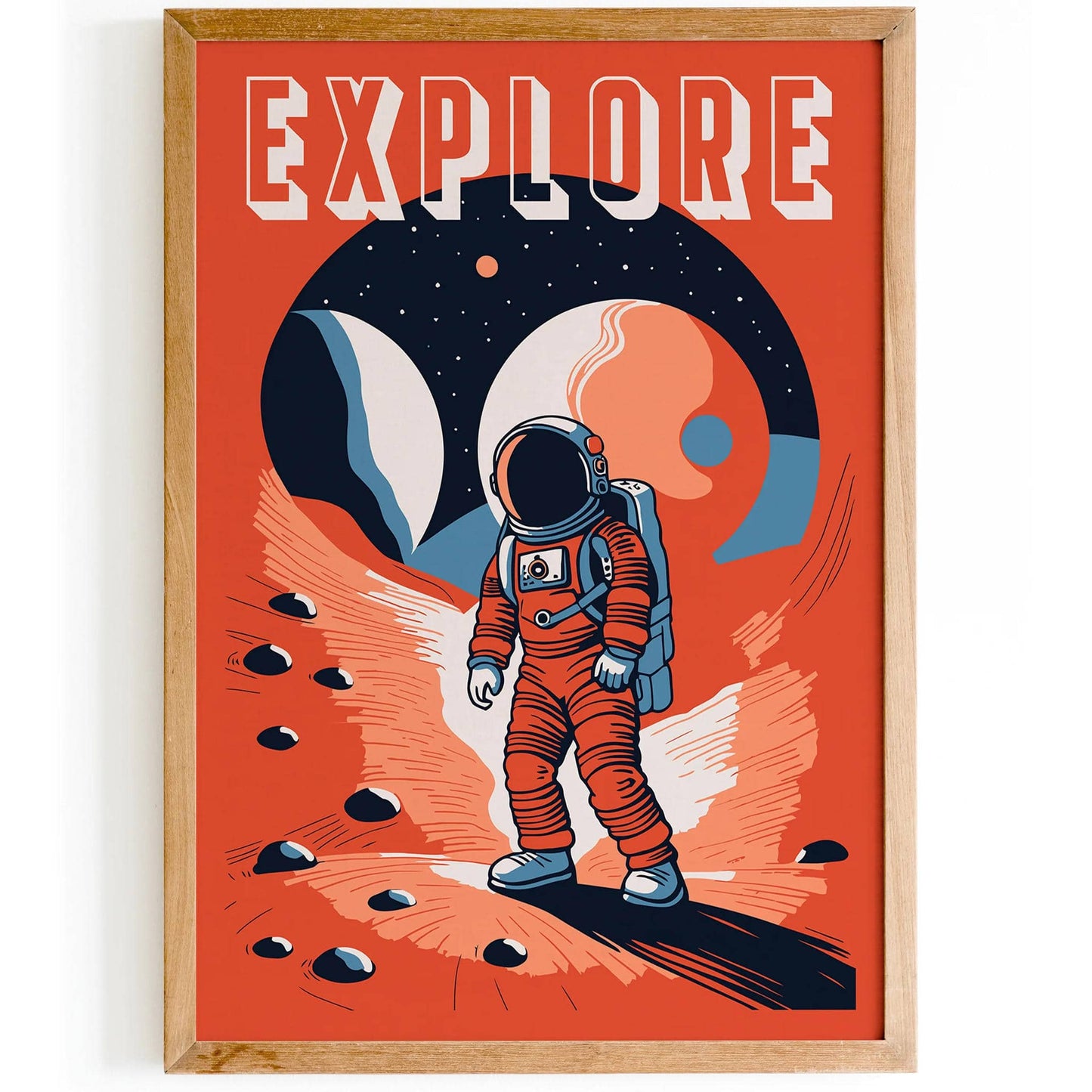 EXPLORE - Space Travel Wall Art Poster - HypeSheriff