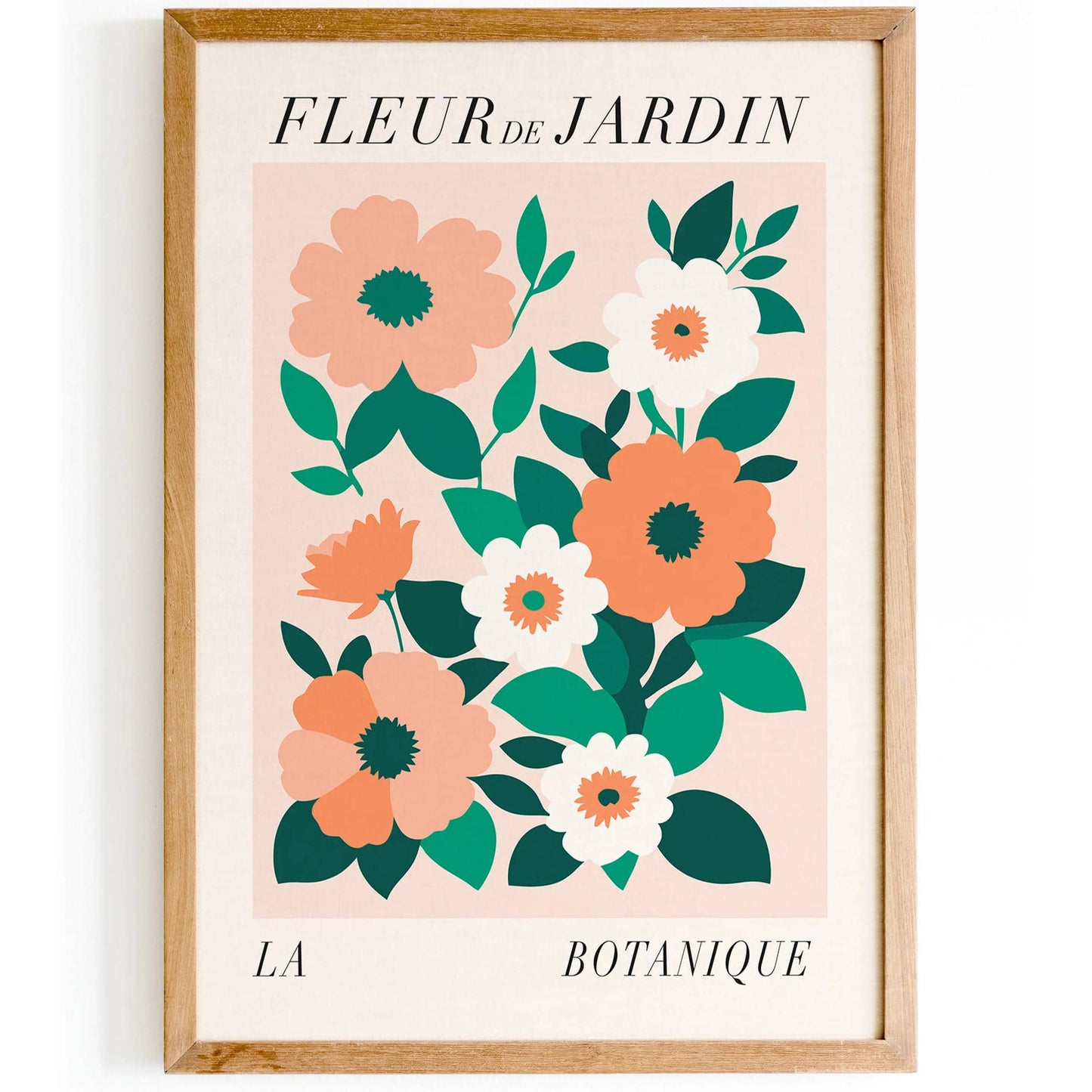 Fleur de Jardin Floral Peach Art Print - HypeSheriff