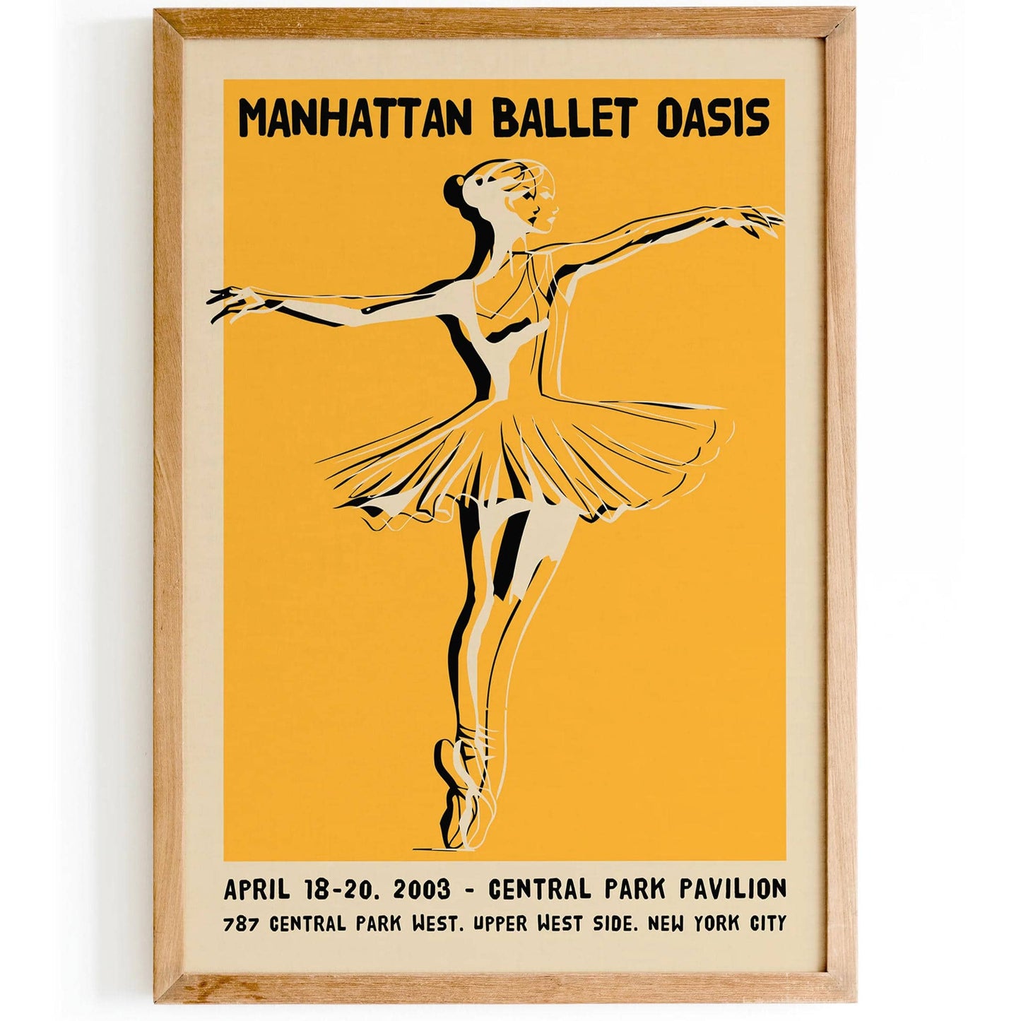 2003 Manhattan Ballet Oasis Vintage Ballerina Poster - HypeSheriff