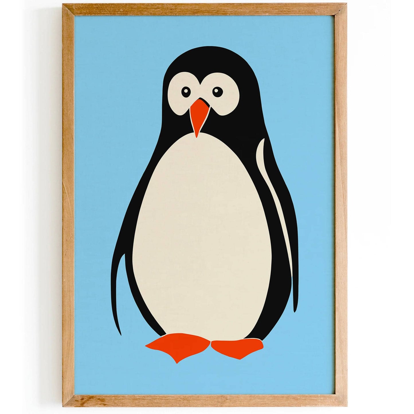 Little Penguin Blue Art Print - HypeSheriff
