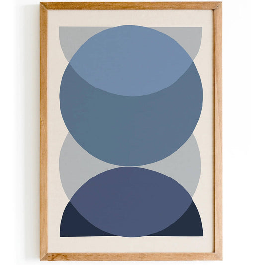 Modern Blue Tones Art Print - HypeSheriff