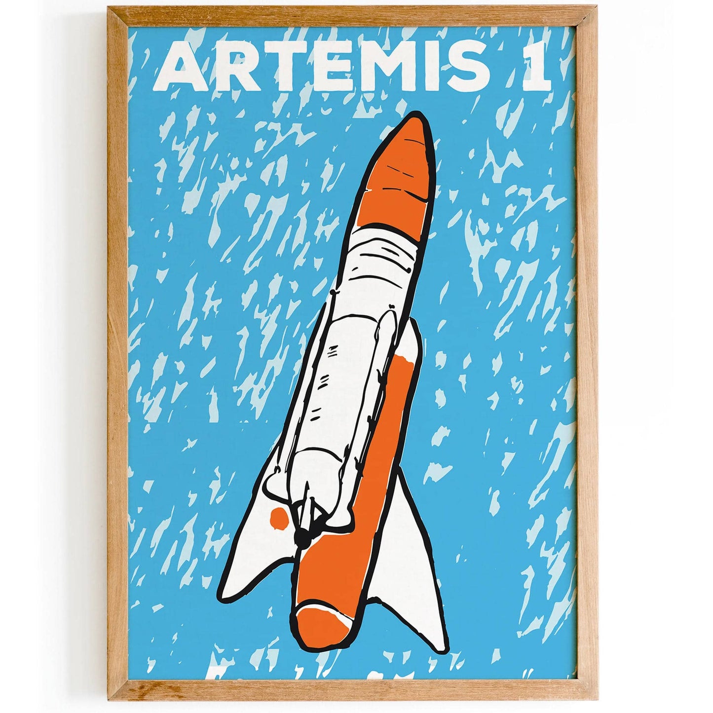 Artemis 1 Blue Art Print - Kids Room Decor - HypeSheriff