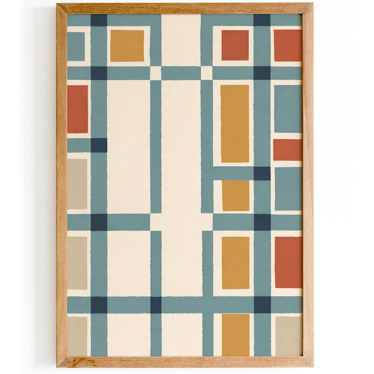 Neutral Colors Modern Geometric Design Print - HypeSheriff