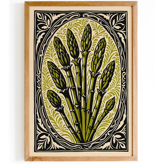 Asparagus Poster Kitchen Wall Art Decor