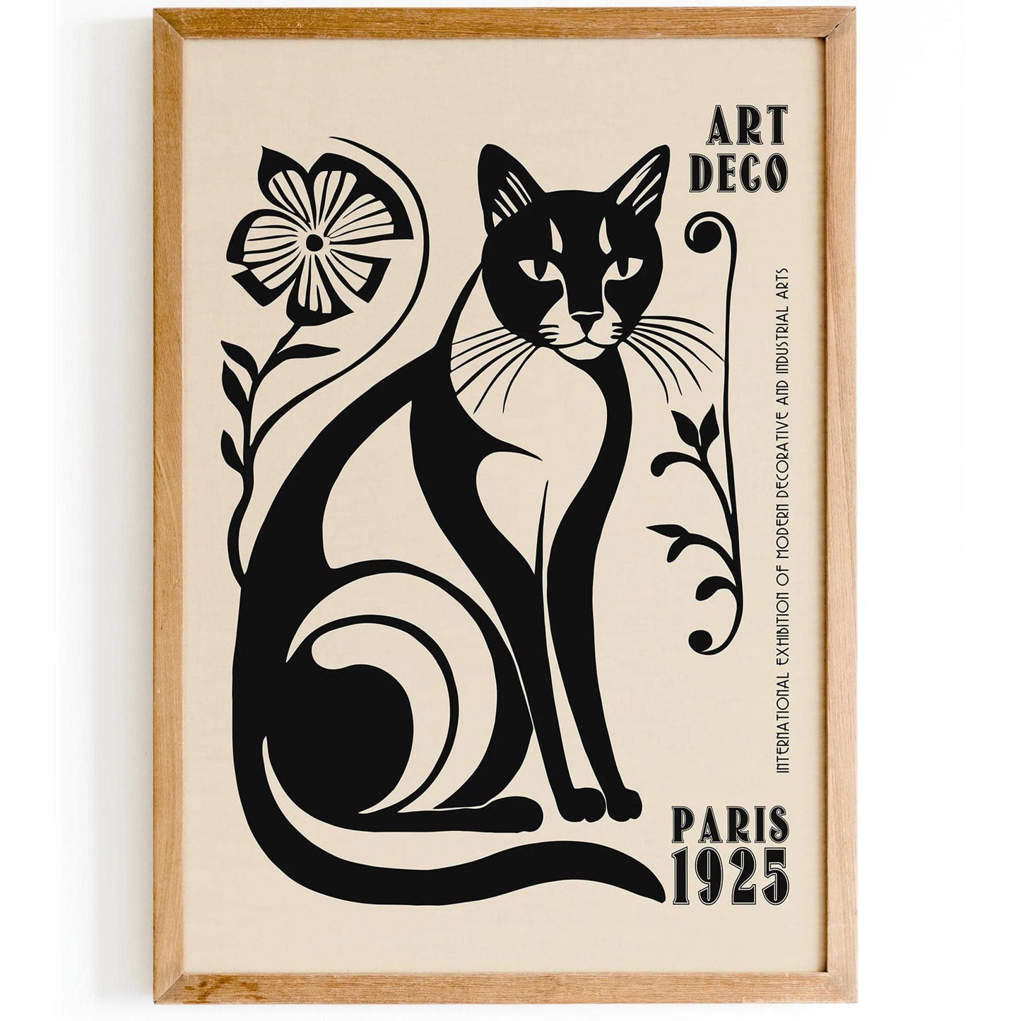 Art Deco Cat Paris 1925 Poster