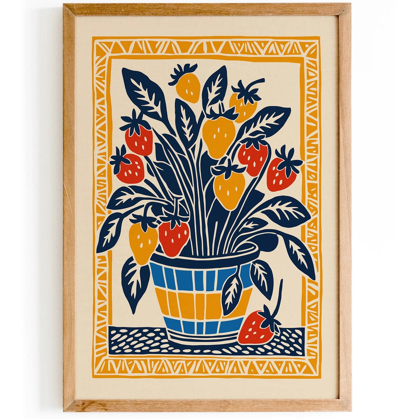 Vintage Strawberry Botanical Art Print - HypeSheriff