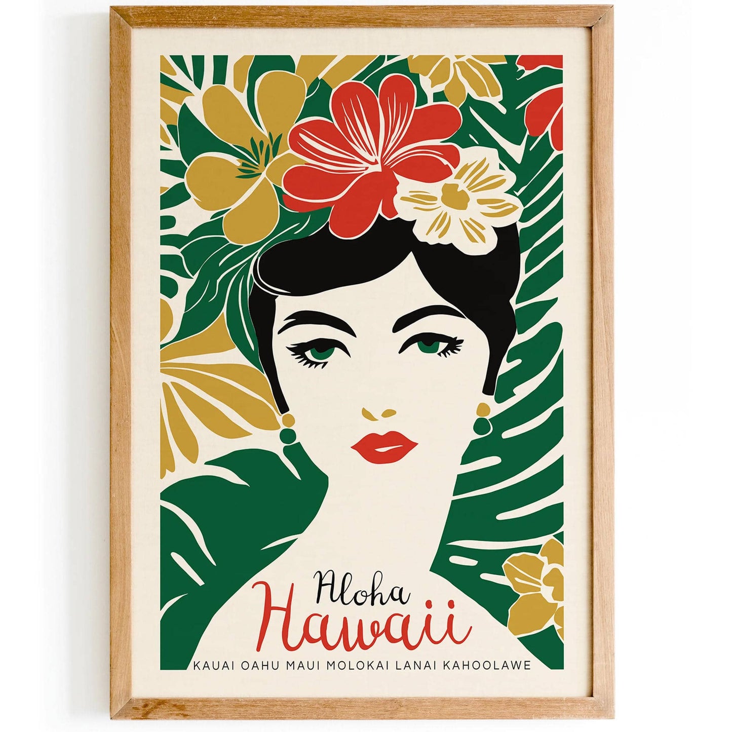 Aloha Hawaii Tropical Woman Poster - HypeSheriff