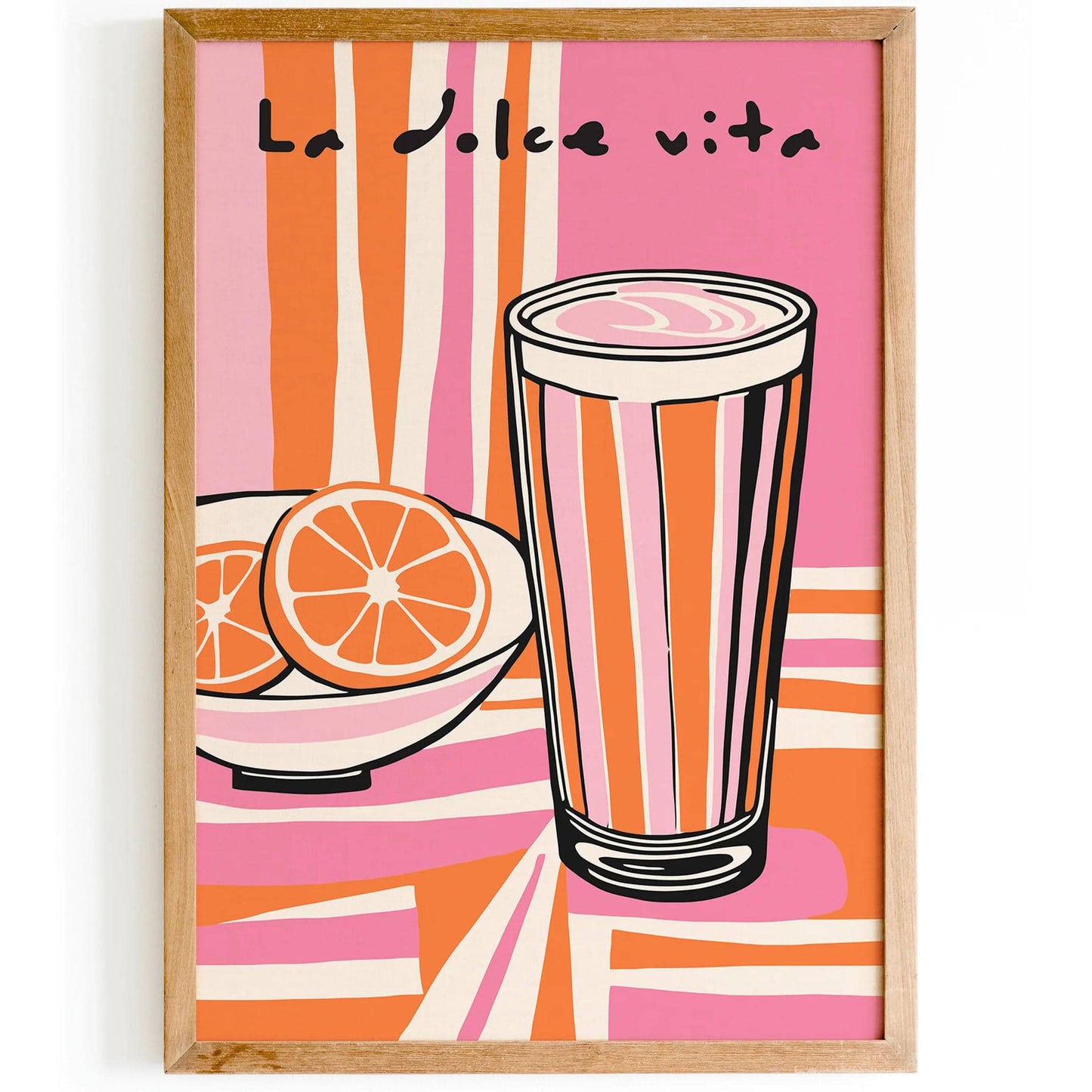 La Dolce Vita Pink Kitchen Art Print 2024 - HypeSheriff