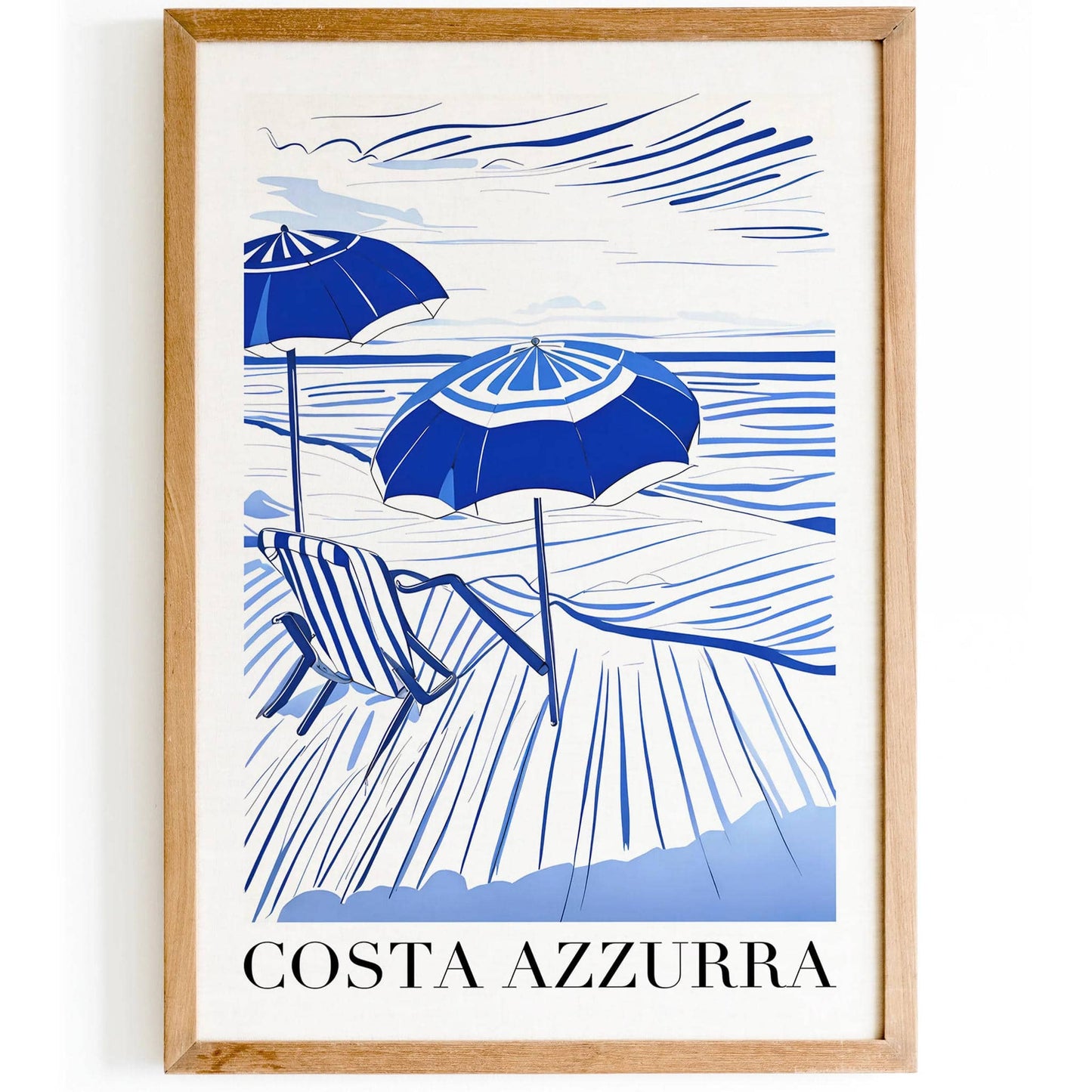 Costa Azzurra Holidays Blue Poster - HypeSheriff