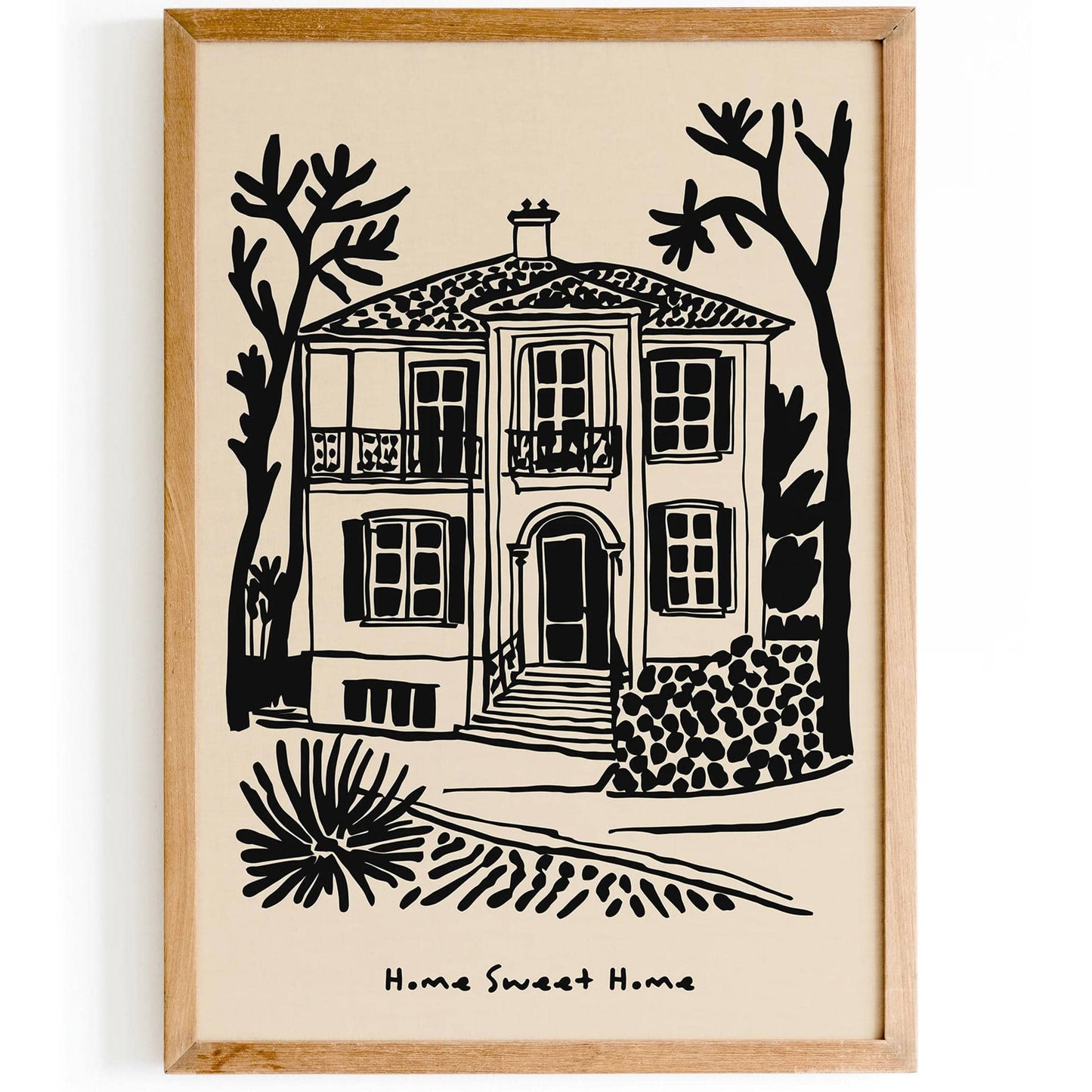 Home Sweet Home Black Ink Poster - HypeSheriff
