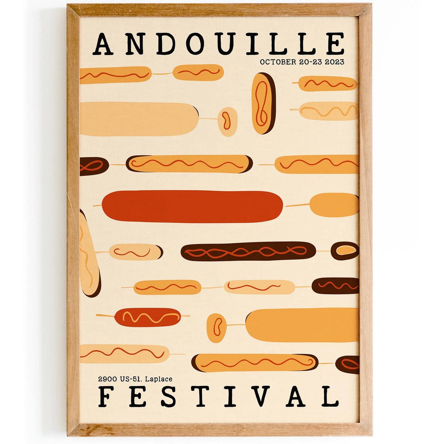 Andouille Sausage Festival 2023 Retro Poster - HypeSheriff