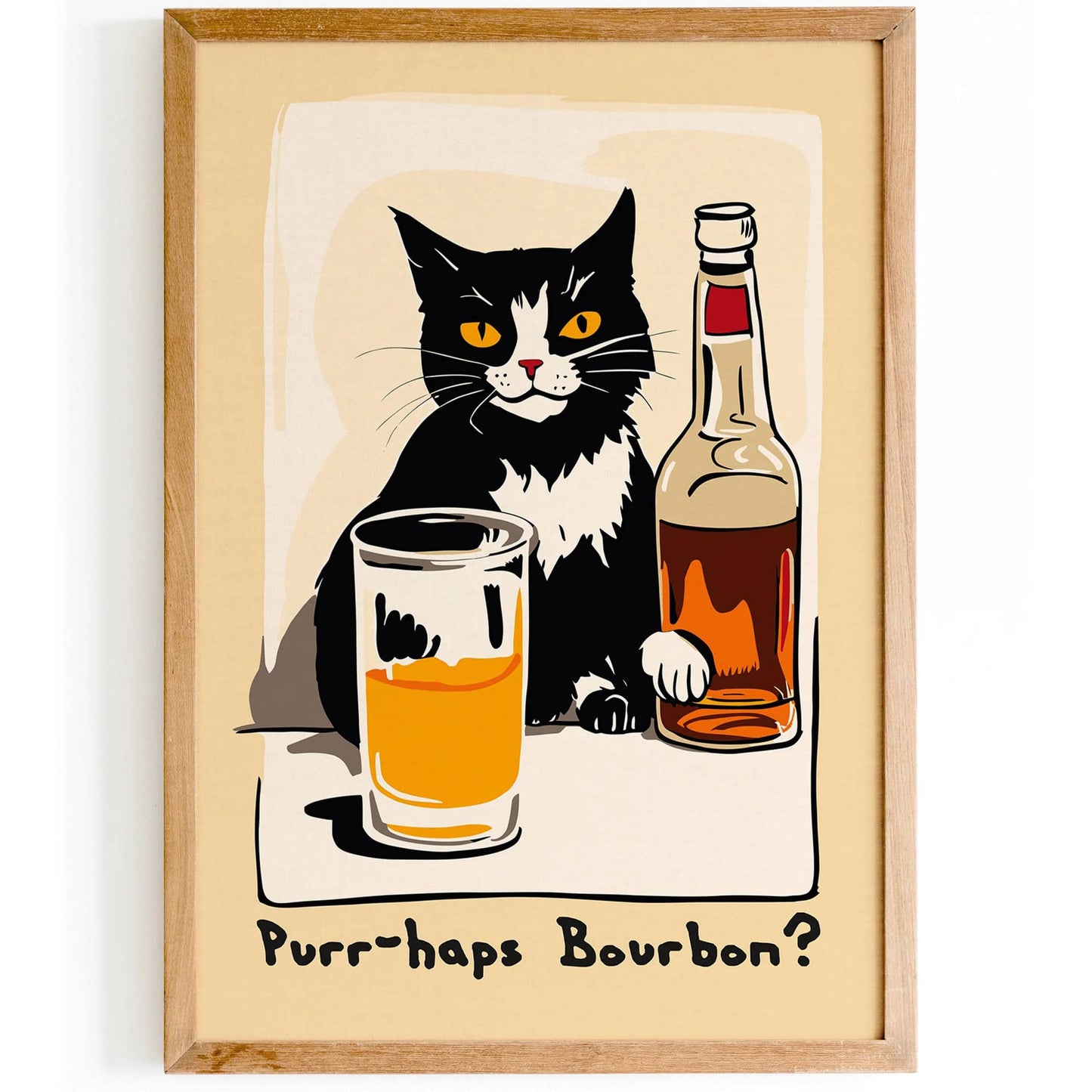 Funny Bourbon Cat Poster - HypeSheriff
