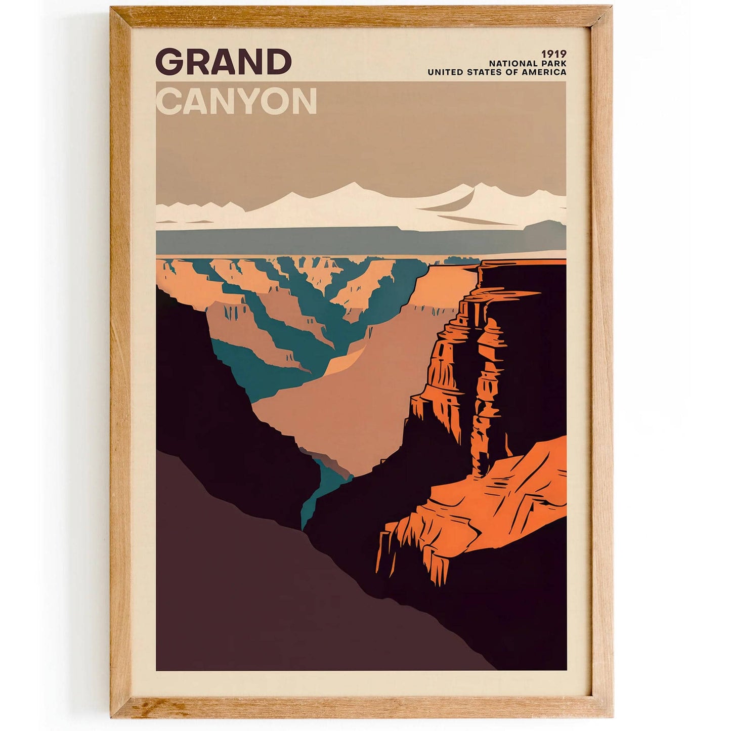 Grand Canyon National Park Retro Poster
