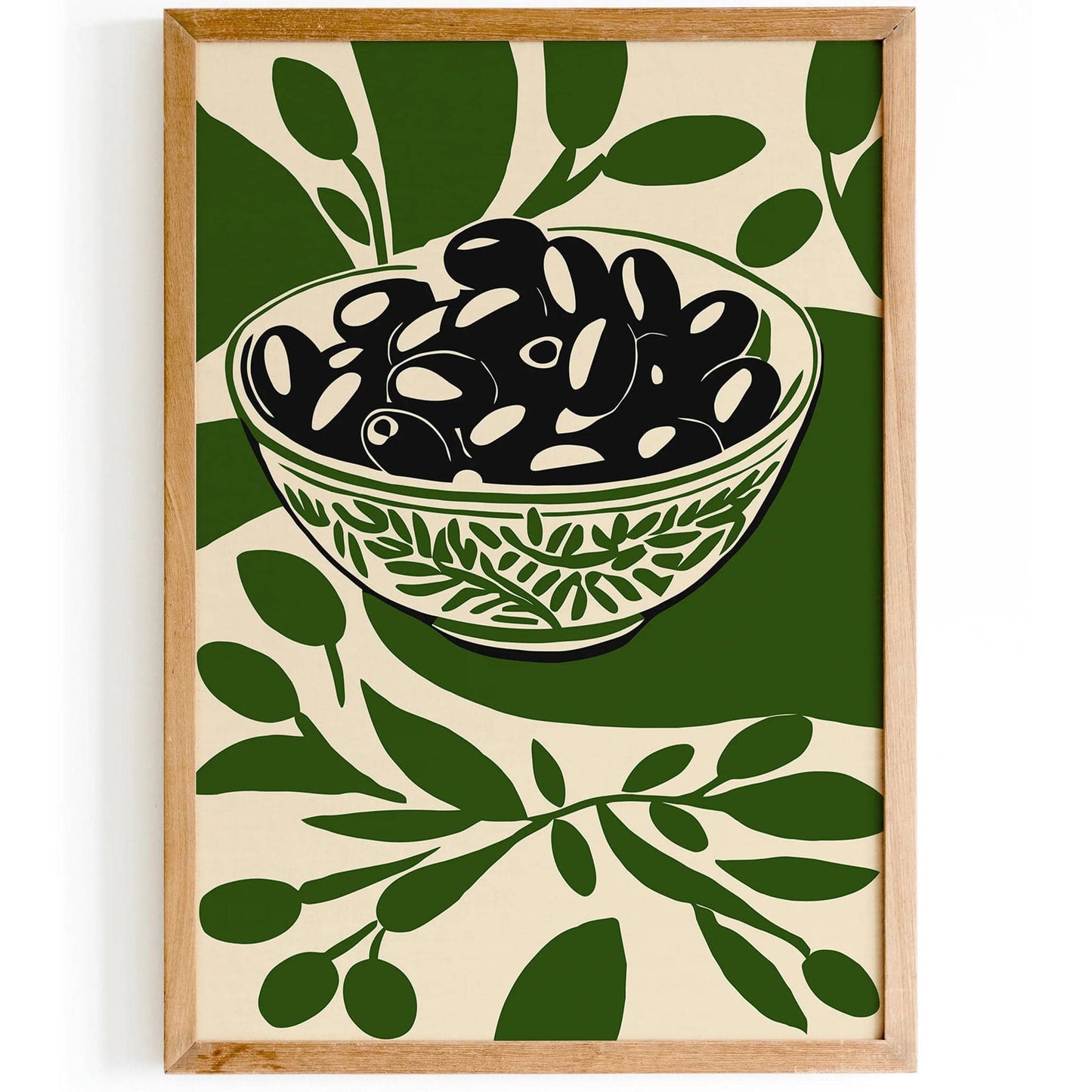 Green Olives Food Kitchen Art Print - HypeSheriff