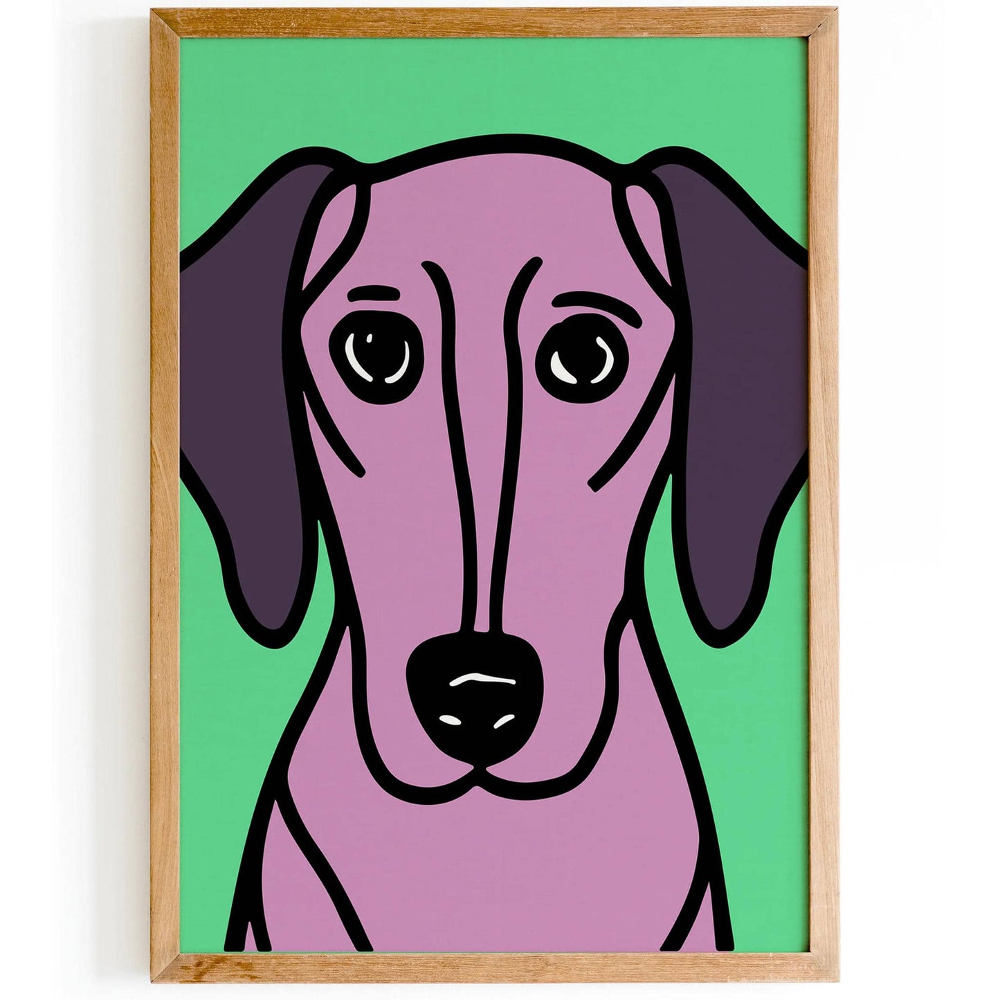 Illustrated Dachshund Poster Print - HypeSheriff