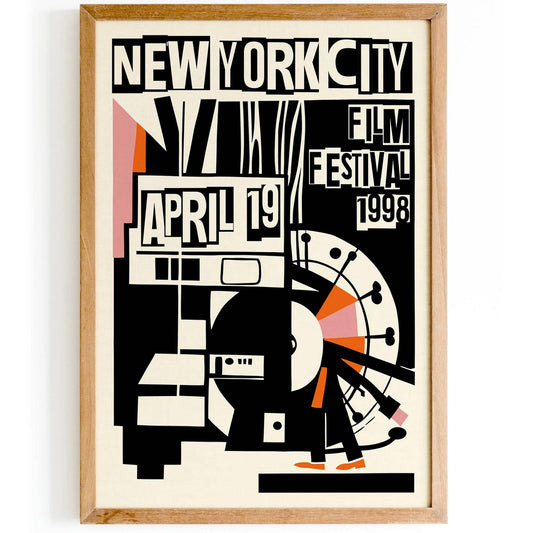 NYC Film Festival 1998 Art Poster Print