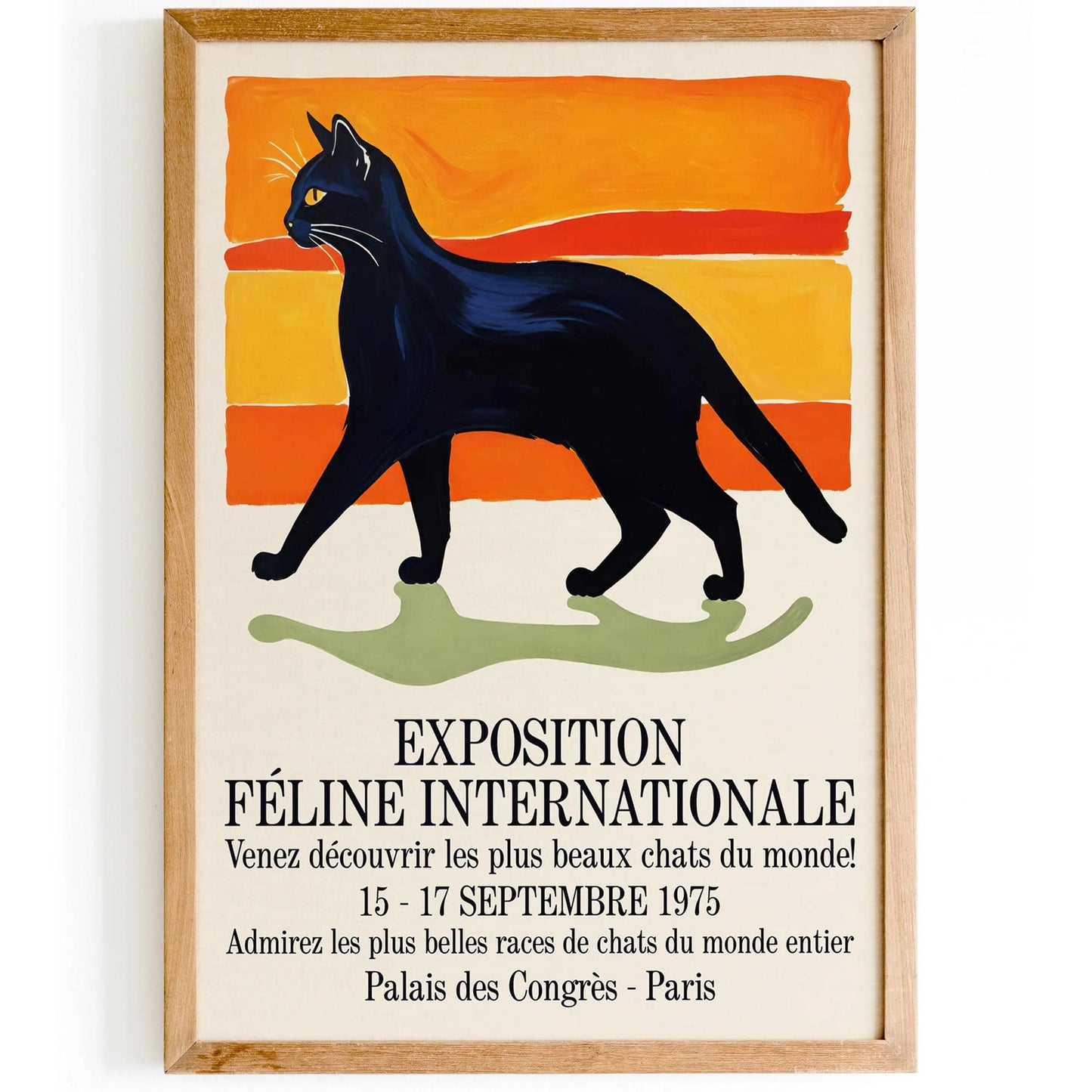 International Cat Show Retro Poster