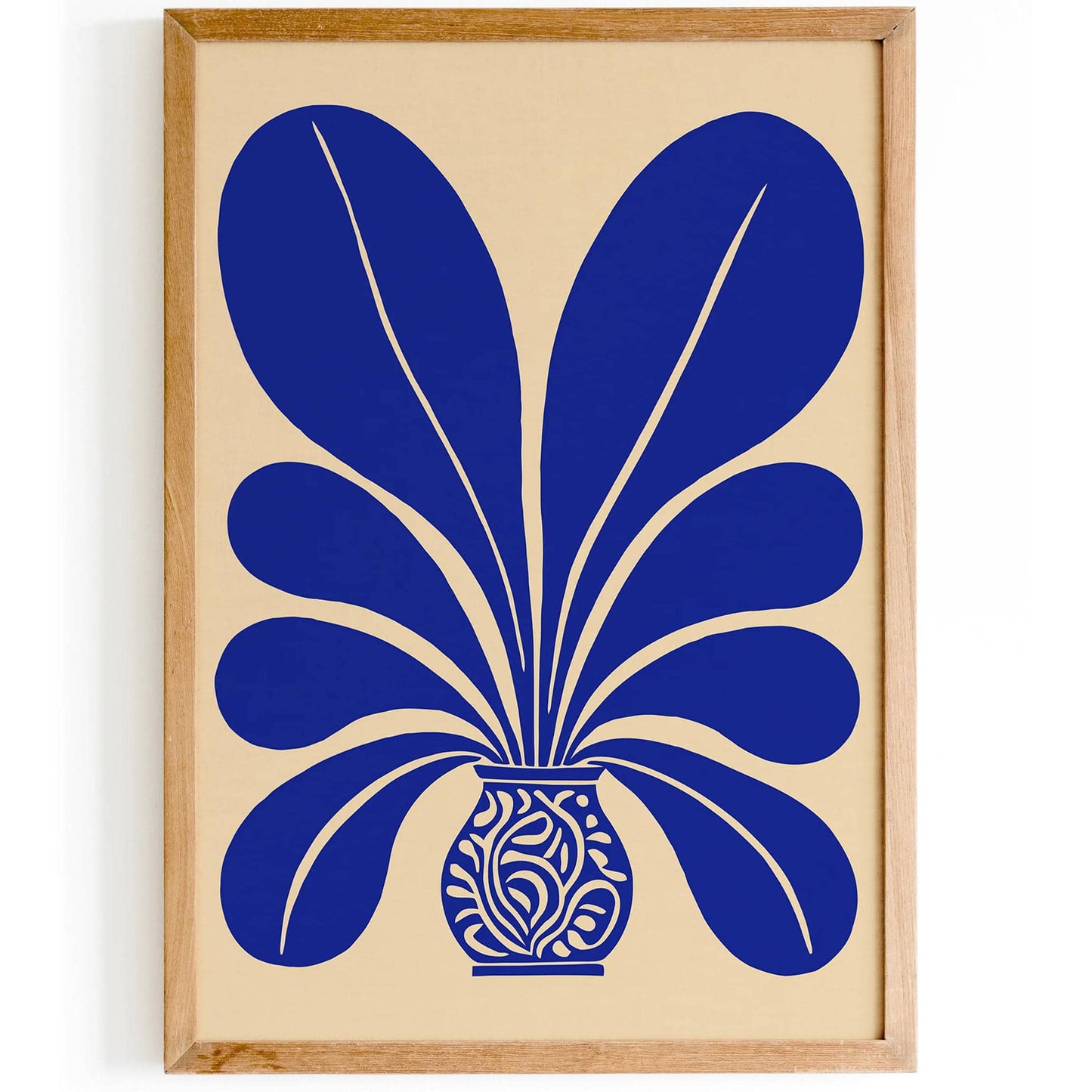 Blue Modern Flower Art Print 2025 - HypeSheriff
