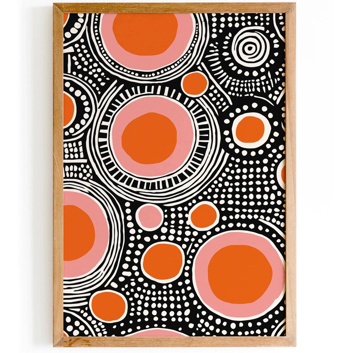 Mid Century Modern Black Dots Wall Art - HypeSheriff