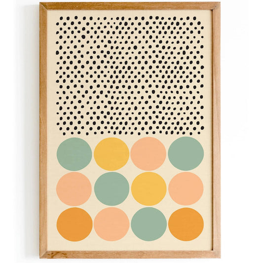 Abstract Dots & Spots Wall Art - Retro Vibe Home Decor