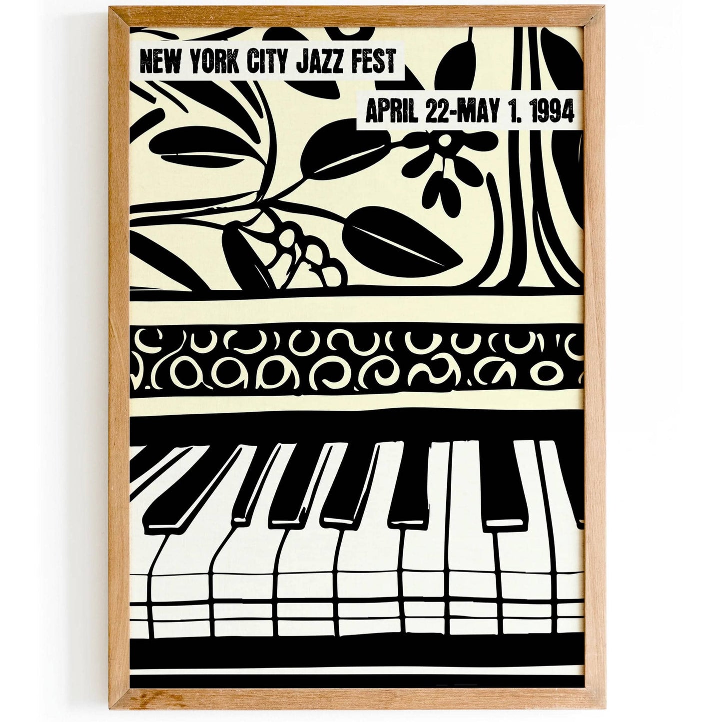 Retro Minimalist Jazz Fest Art Print - HypeSheriff