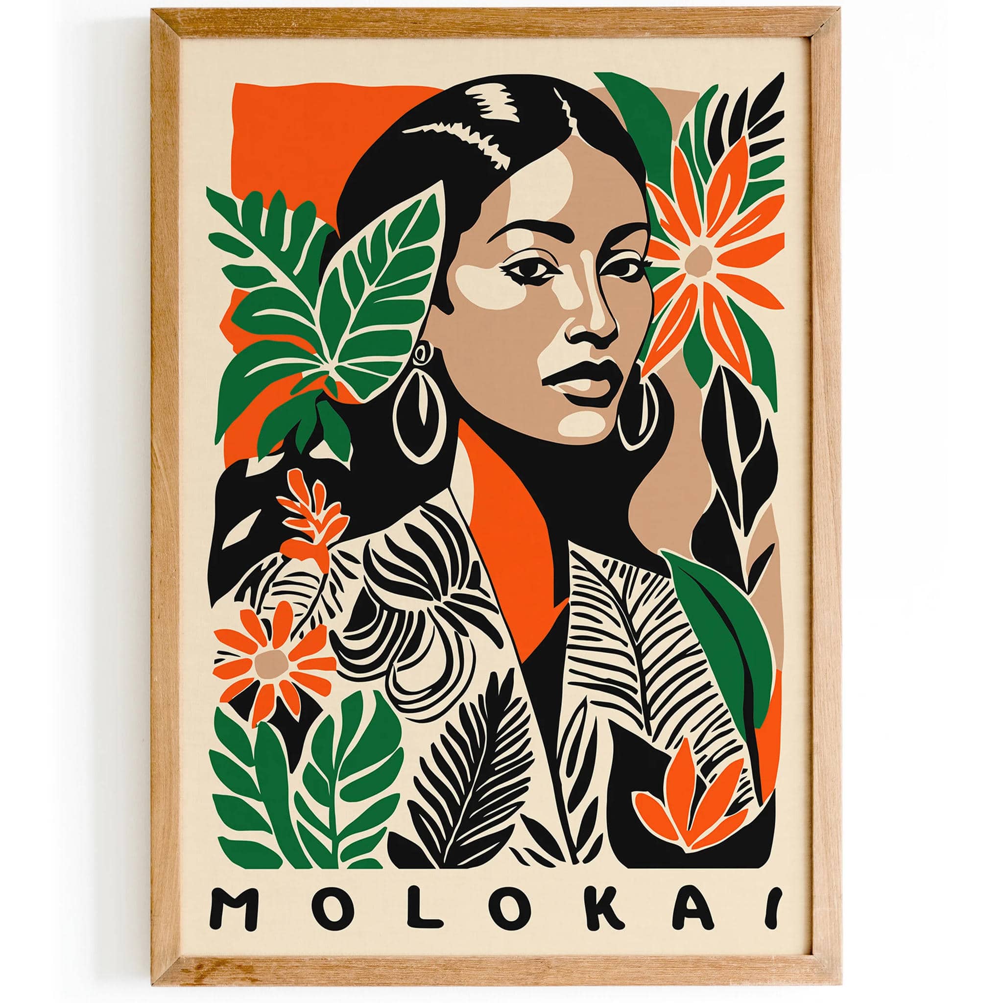 Molokai Hawaii Flower Woman Poster HypeSheriff