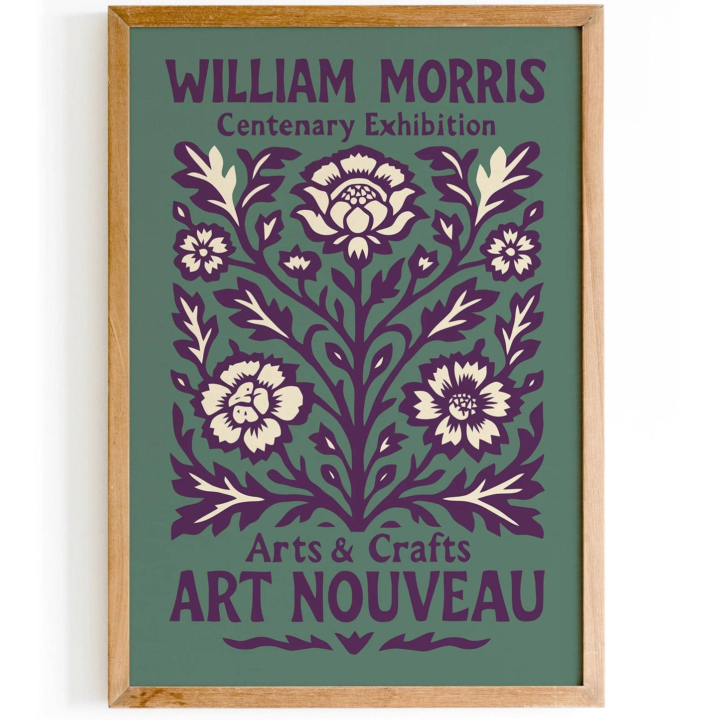 Vintage Arts & Crafts Floral Art Print