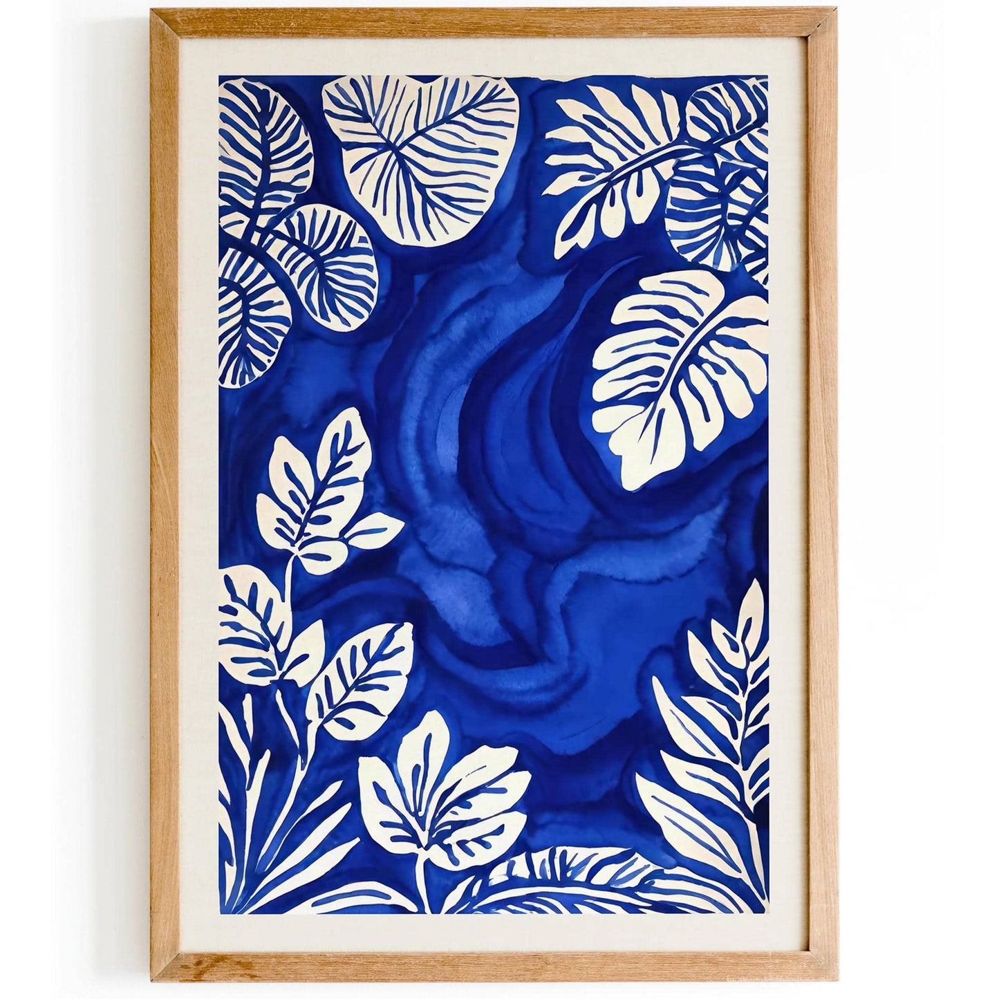Indigo Blue Nature Wall Art - Japanese Art Print - HypeSheriff