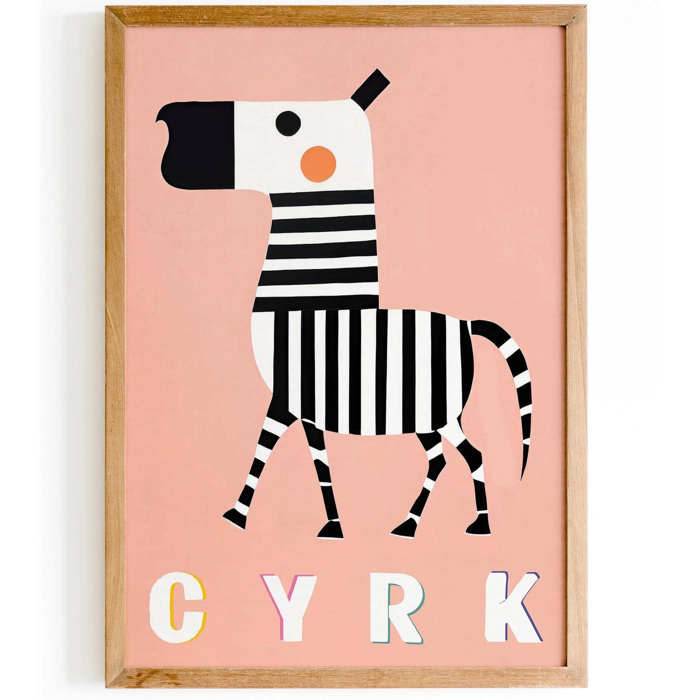 Funny Zebra Animal Cyrk Wall Art - HypeSheriff