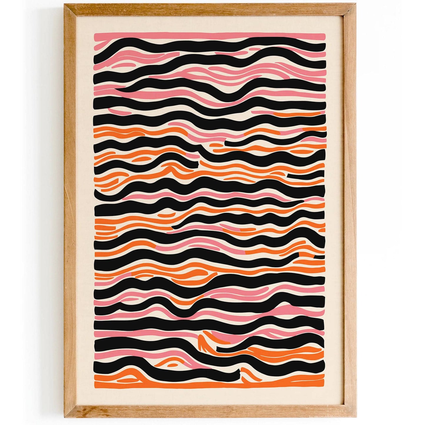 Mid Century Modern Abstract Wavy Art Print - HypeSheriff
