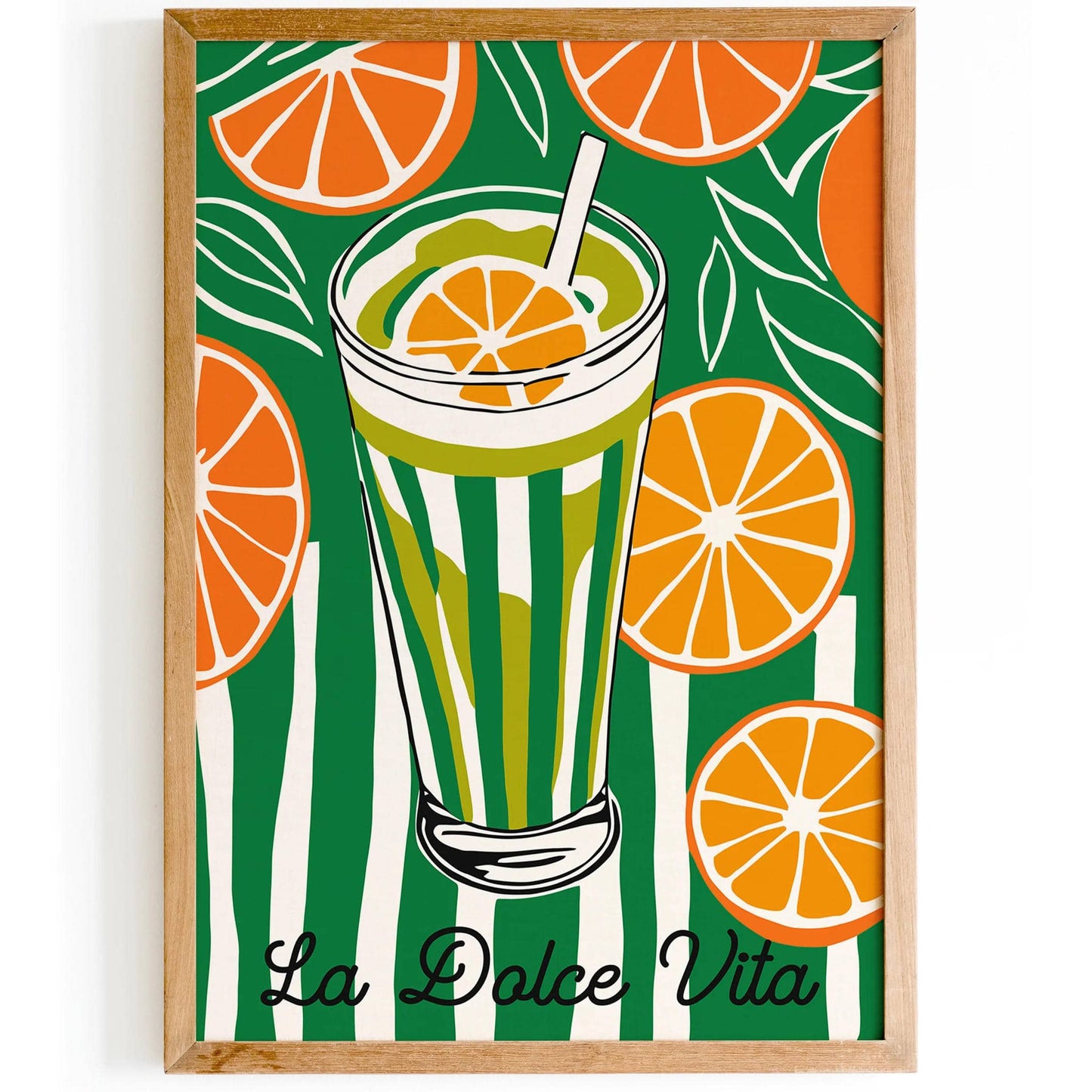 Green Italian La Dolce Vita Trendy Poster 2024 - HypeSheriff