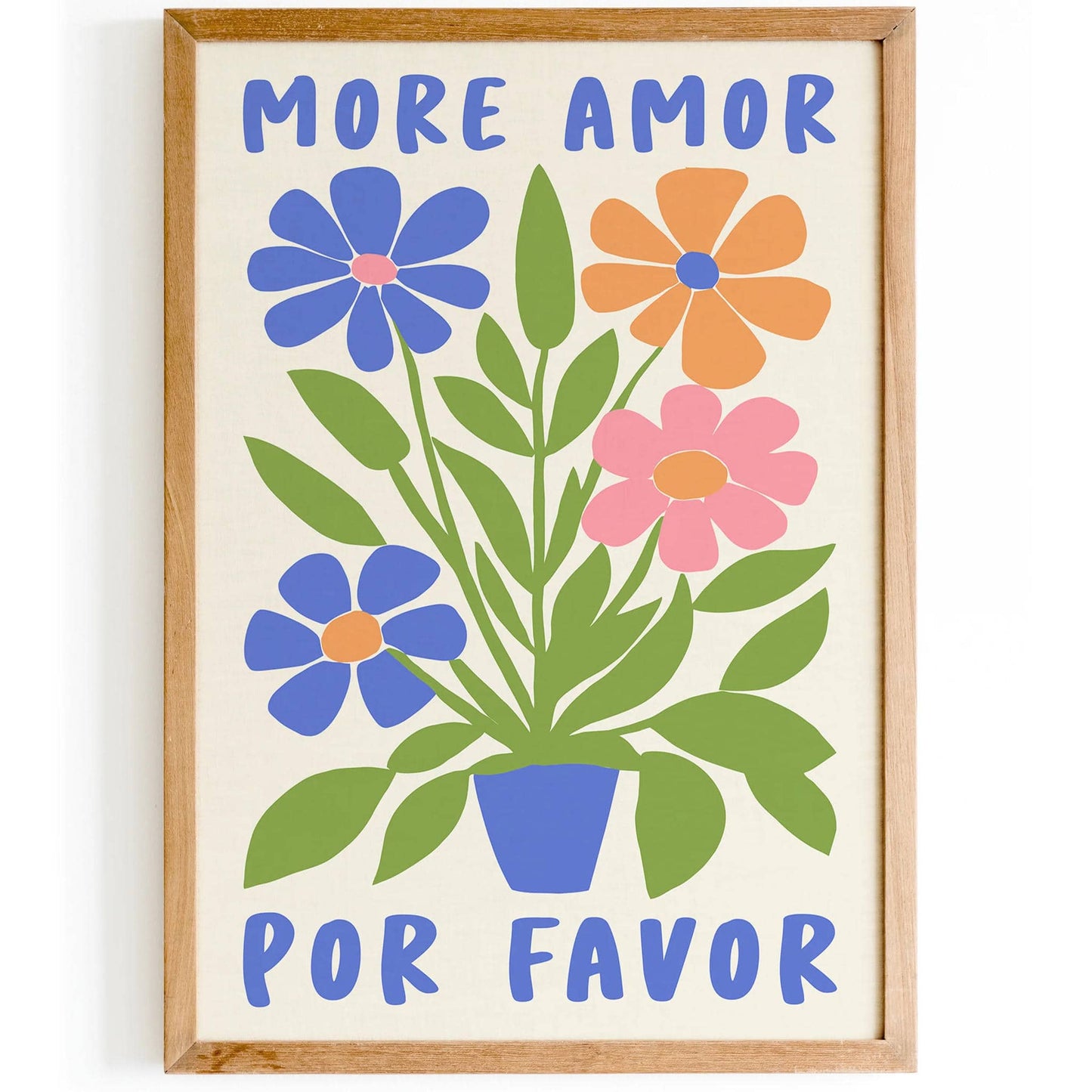 Retro More Amor Floral Art Print 2024 - HypeSheriff