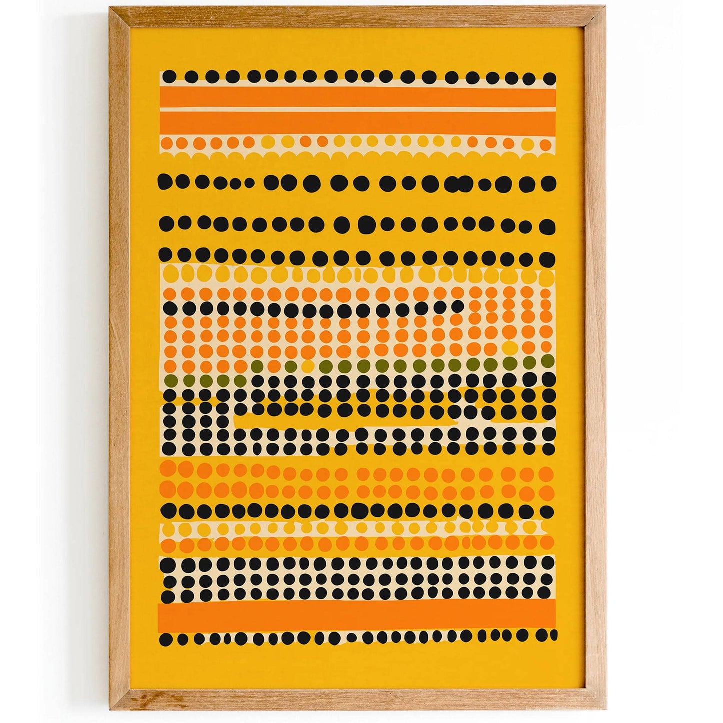 Mid-Century Dots Abstract Poster - HypeSheriff